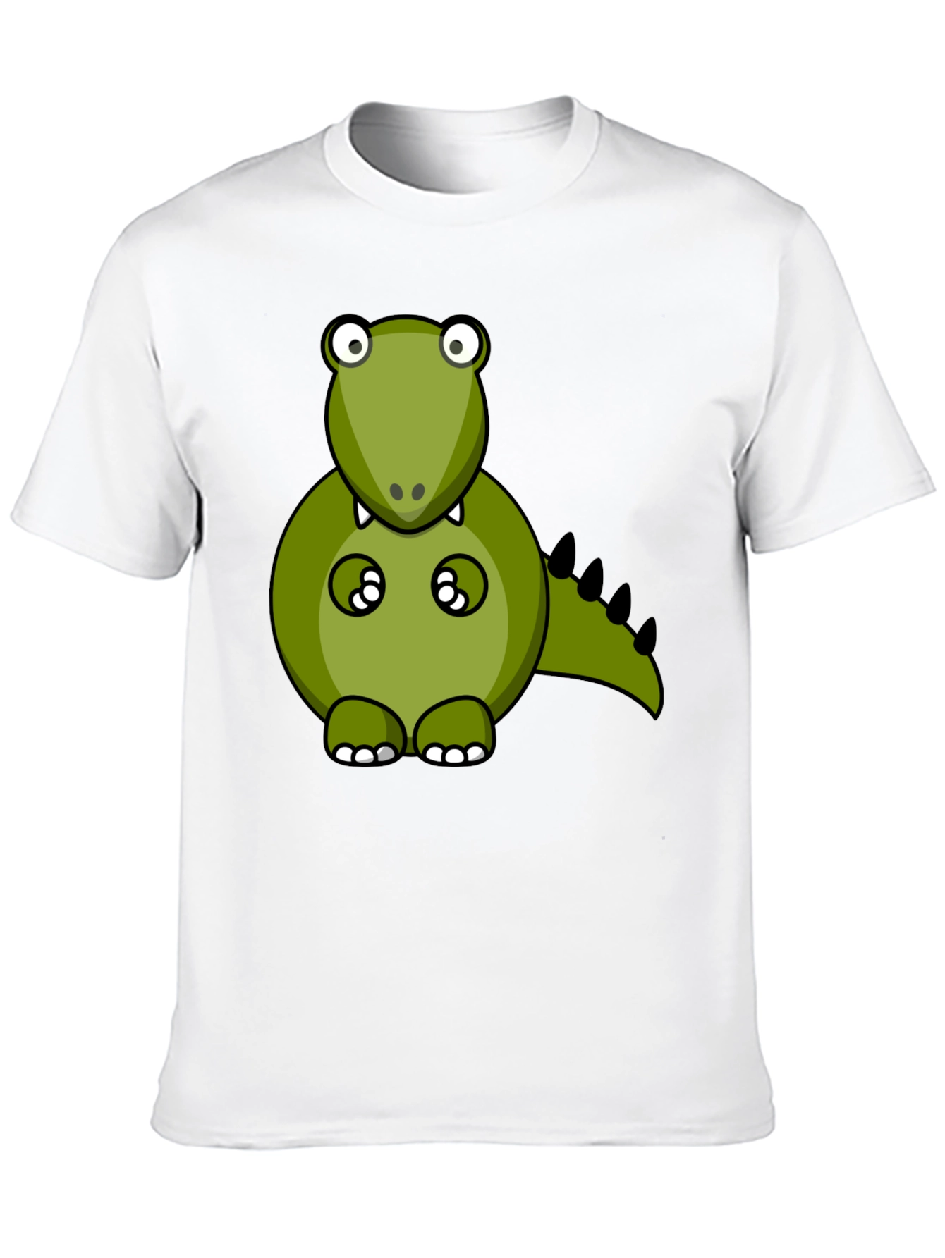 Cartoon Dino Graphic Tee - Mens Black T-Shirt