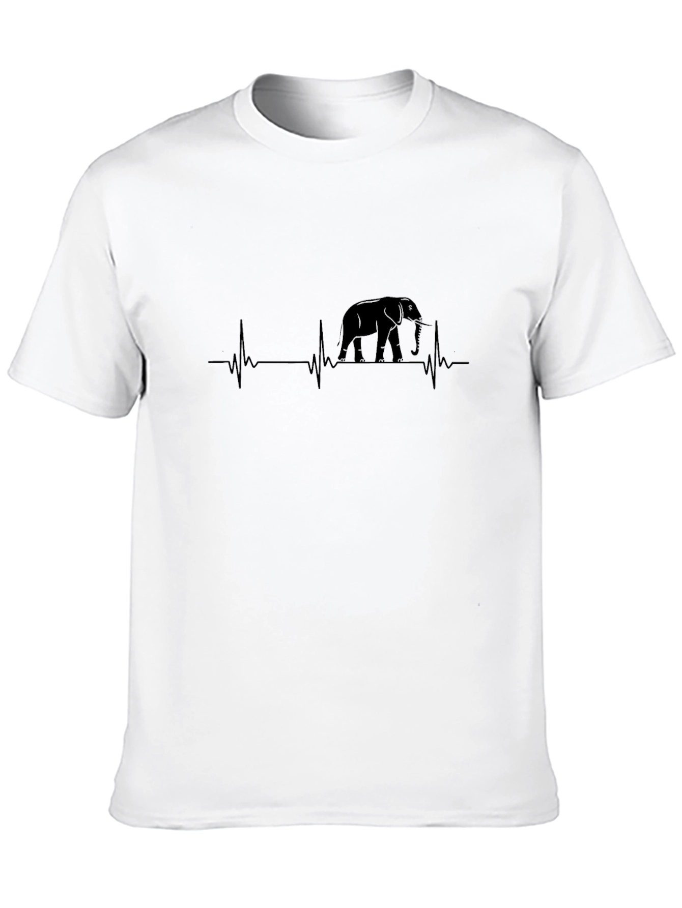 Elephant Heartbeat Graphic Tee - Stylish Comfort