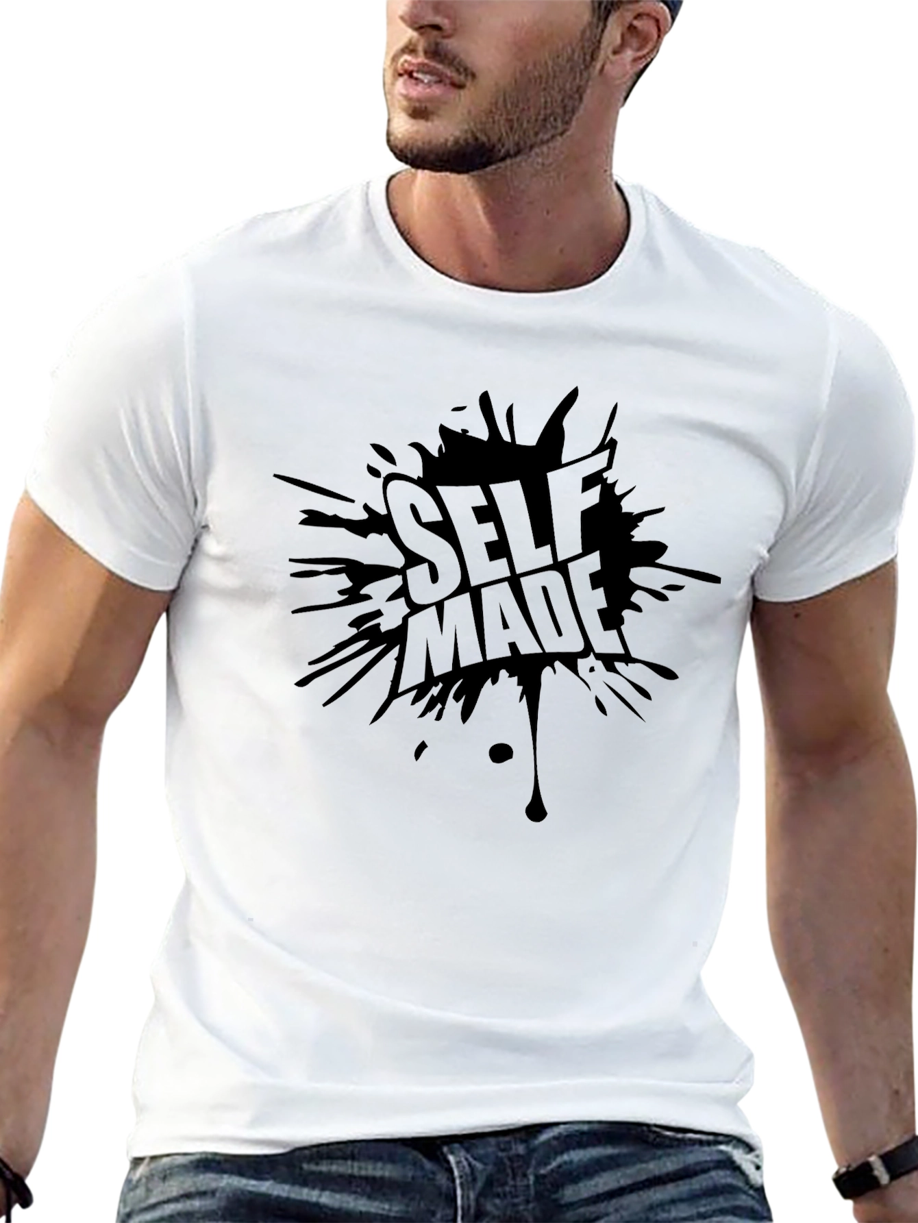 Self Made Graphic Black T-Shirt