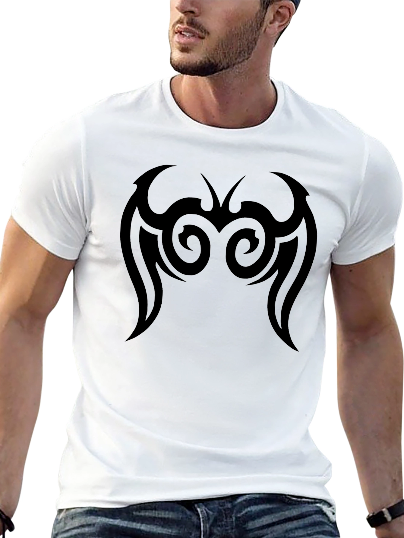 Tribal Design Black T-Shirt