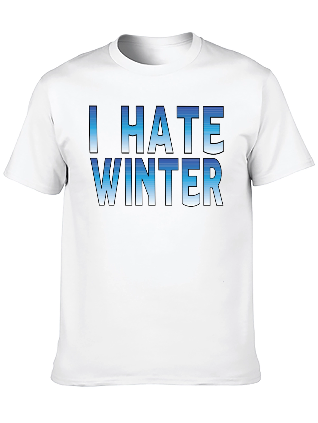 I Hate Winter Graphic Tee - Unisex Black T-Shirt