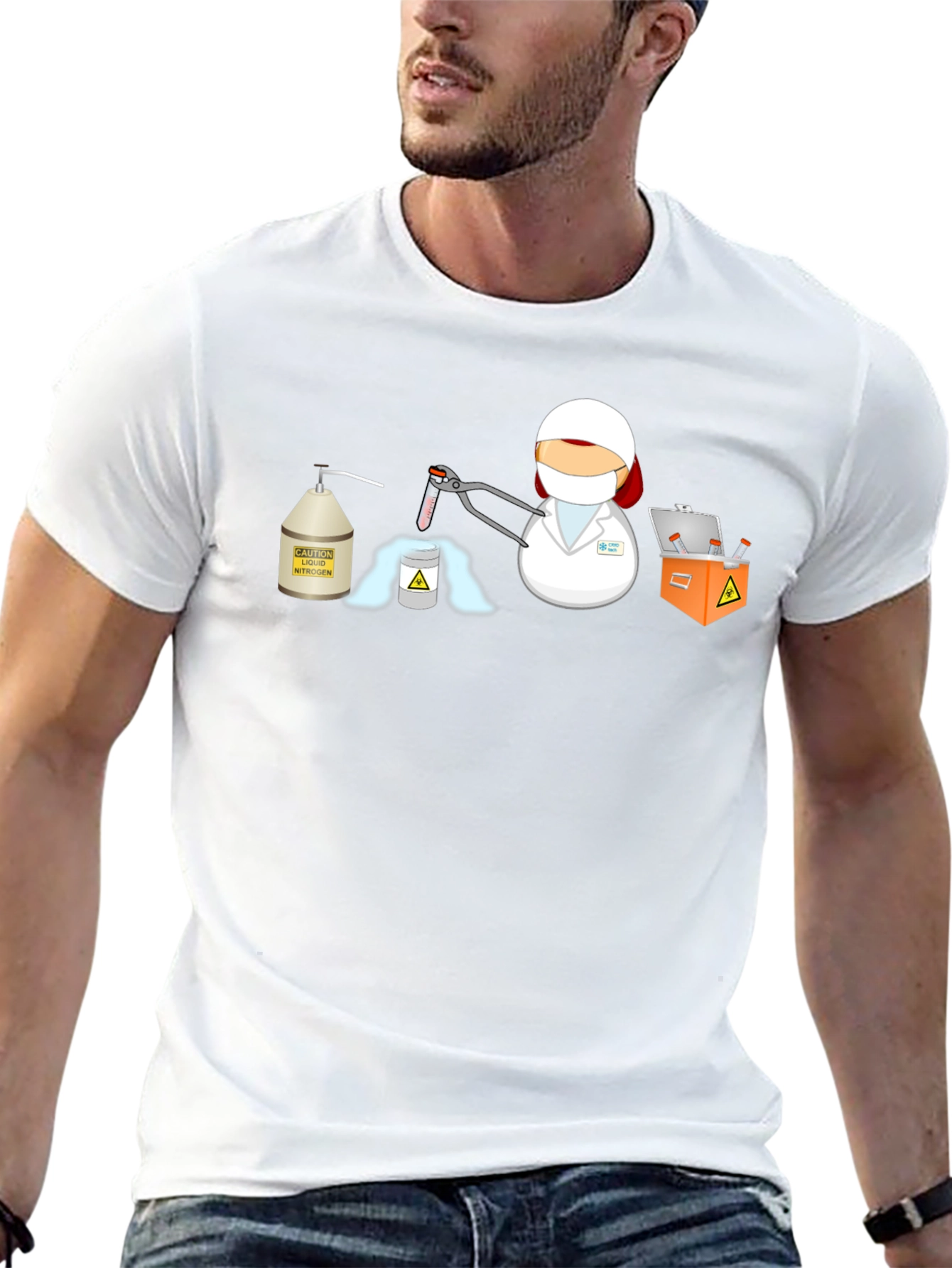 Scientist Cartoon Graphic Tee - Cool Science Shirt