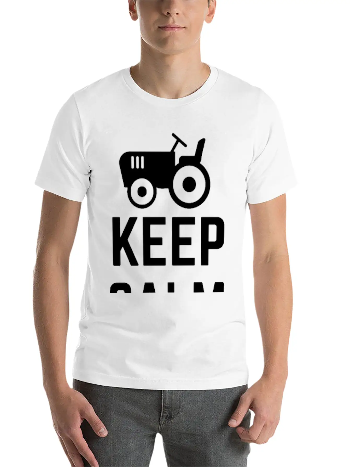 Keep Calm Calm And Farm On Unisex Casual T-Shirt – Clean Design For Daily Comfort
