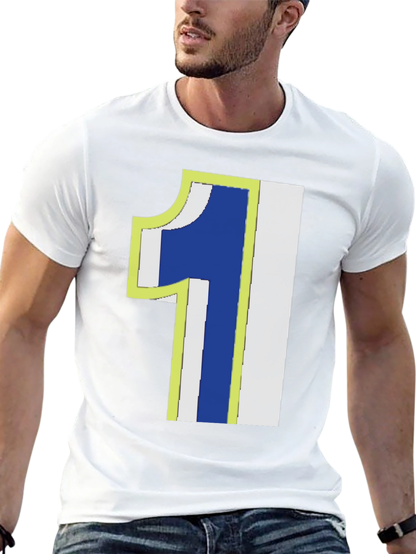 Number One Graphic Tee - Black Cotton T-Shirt