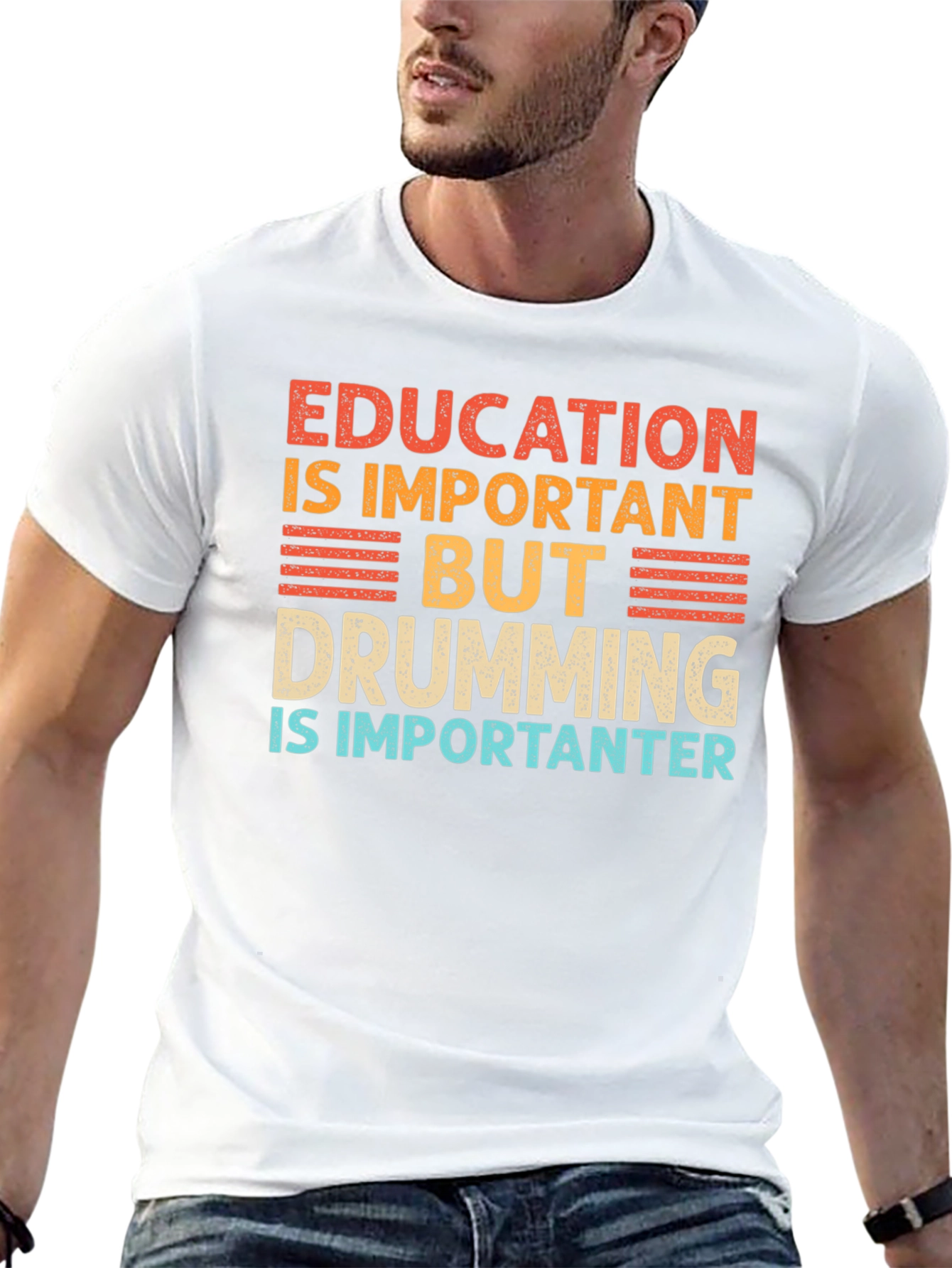 Education vs Drumming Graphic Tee