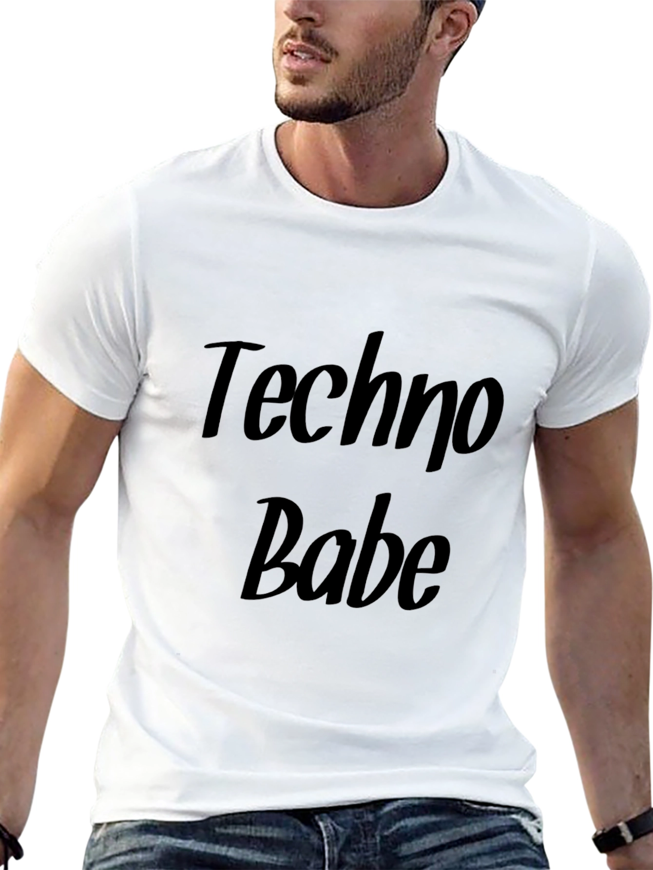Techno Babe Black Graphic T-Shirt
