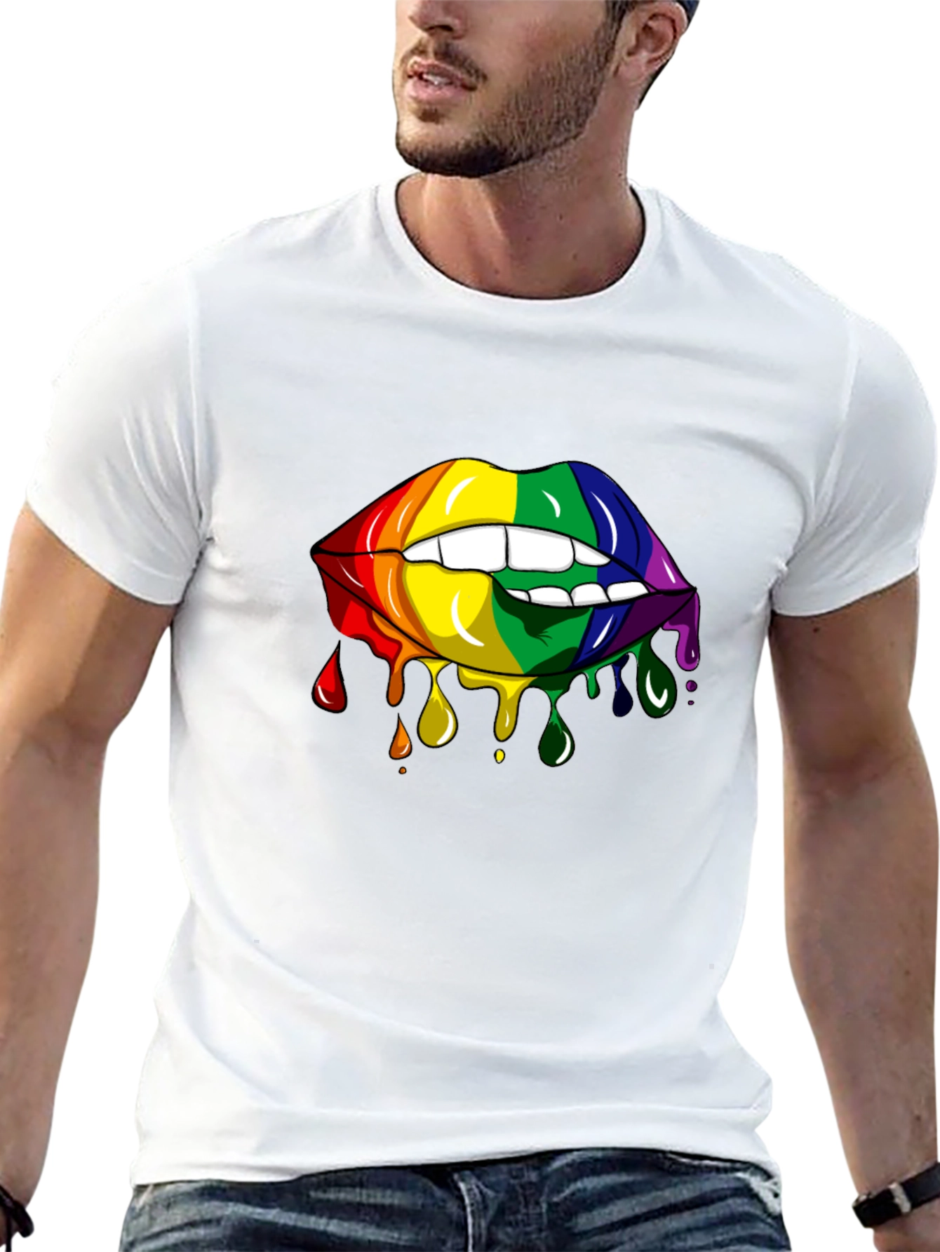 Rainbow Lips Graphic Tee - Pride Edition