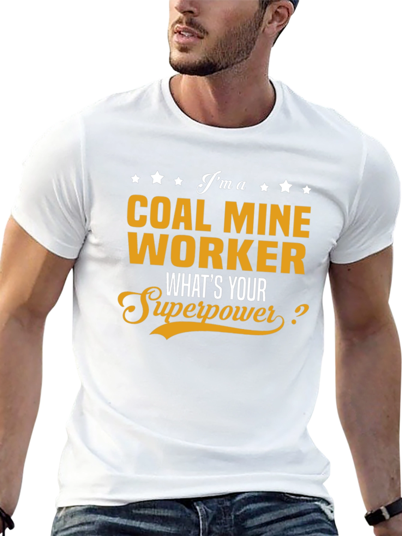 Coal Miner Worker Superpower T-Shirt