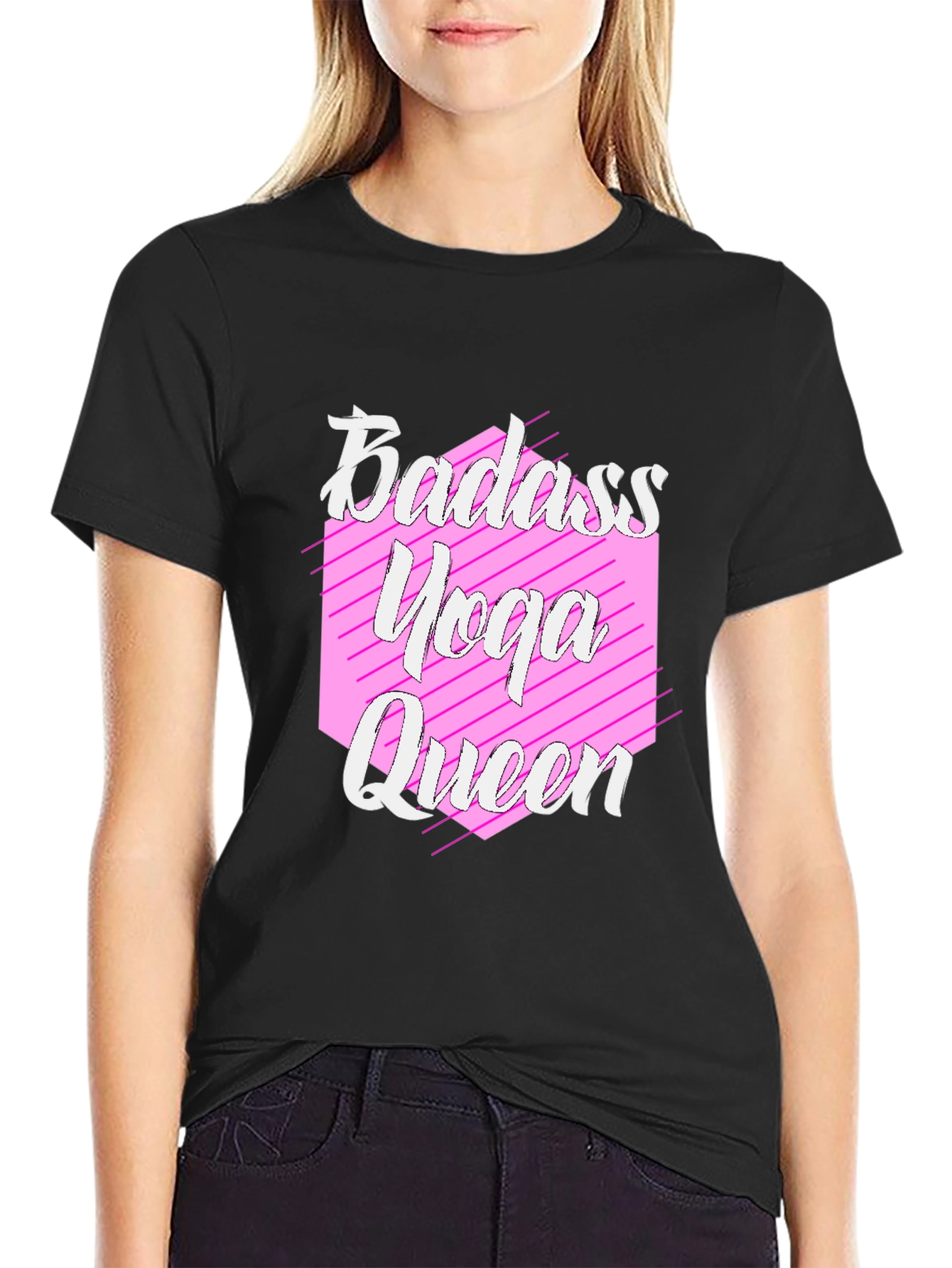 Badass Yoga Queen Graphic T-Shirt