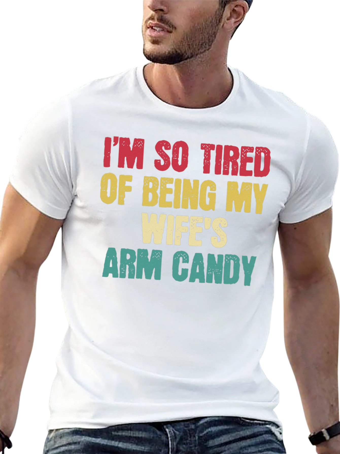 Funny Wifes Arm Candy Graphic T-Shirt