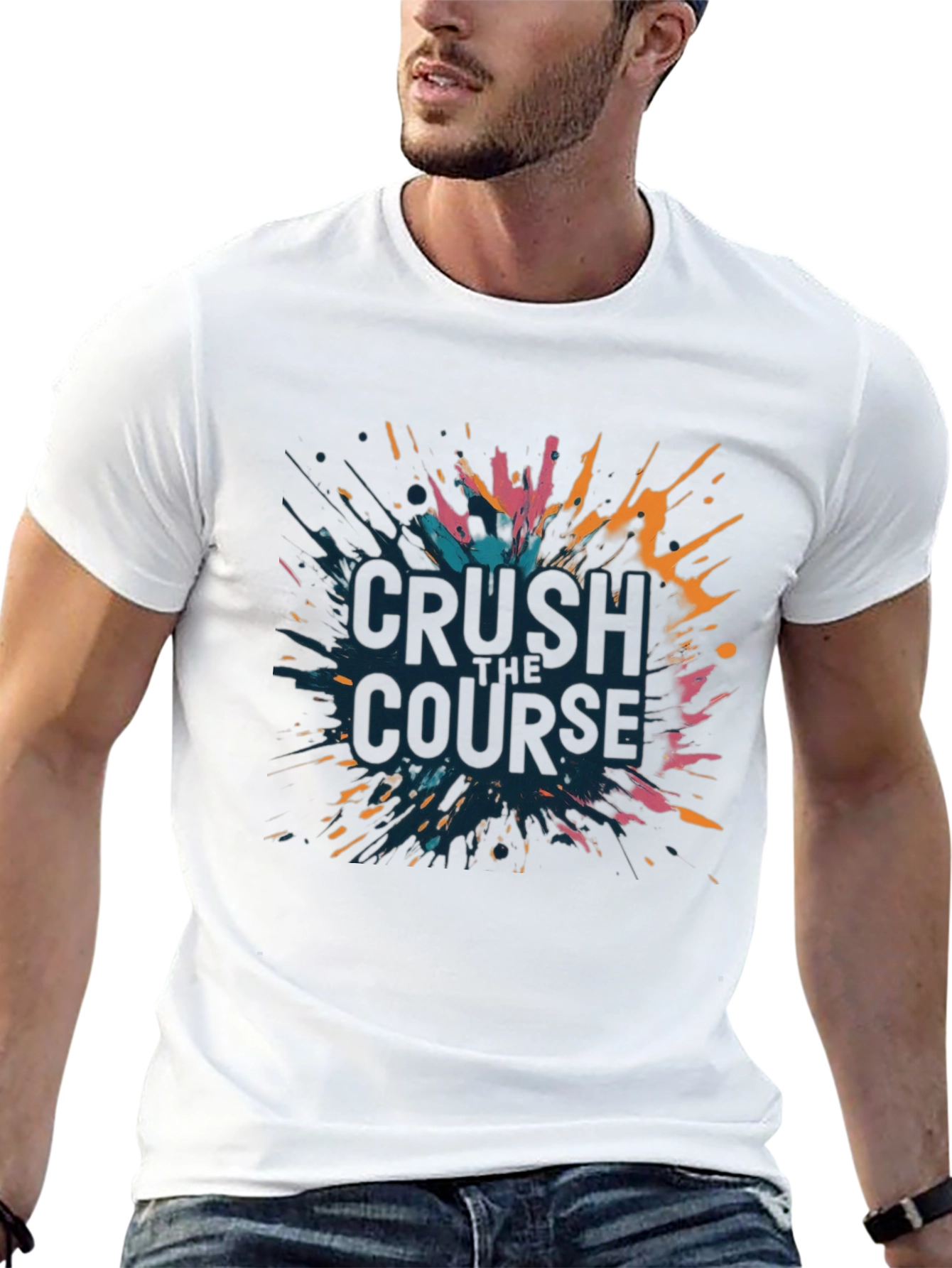 Crush the Course Graphic Tee - Black