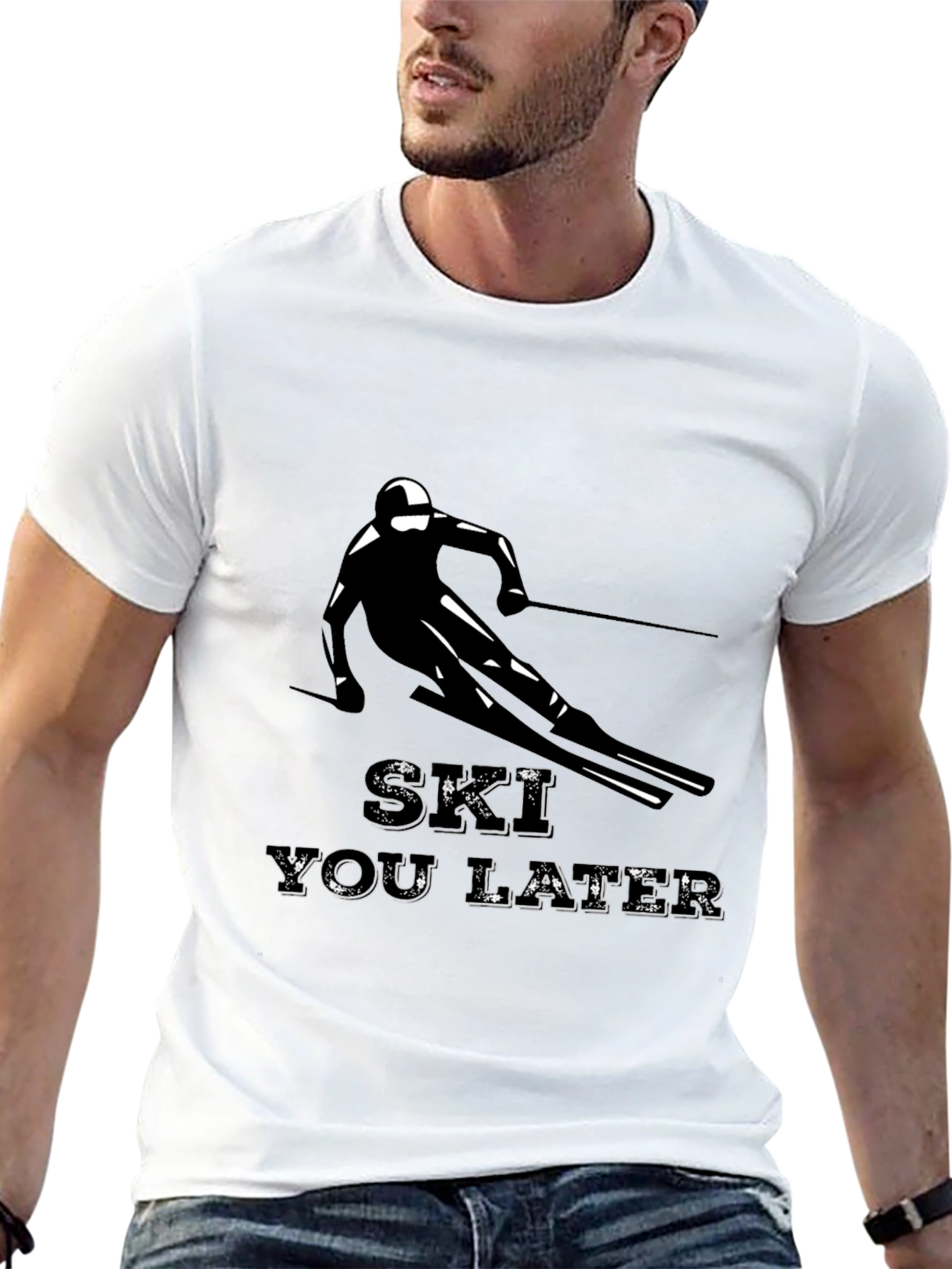 Ski You Later Graphic Tee - Black