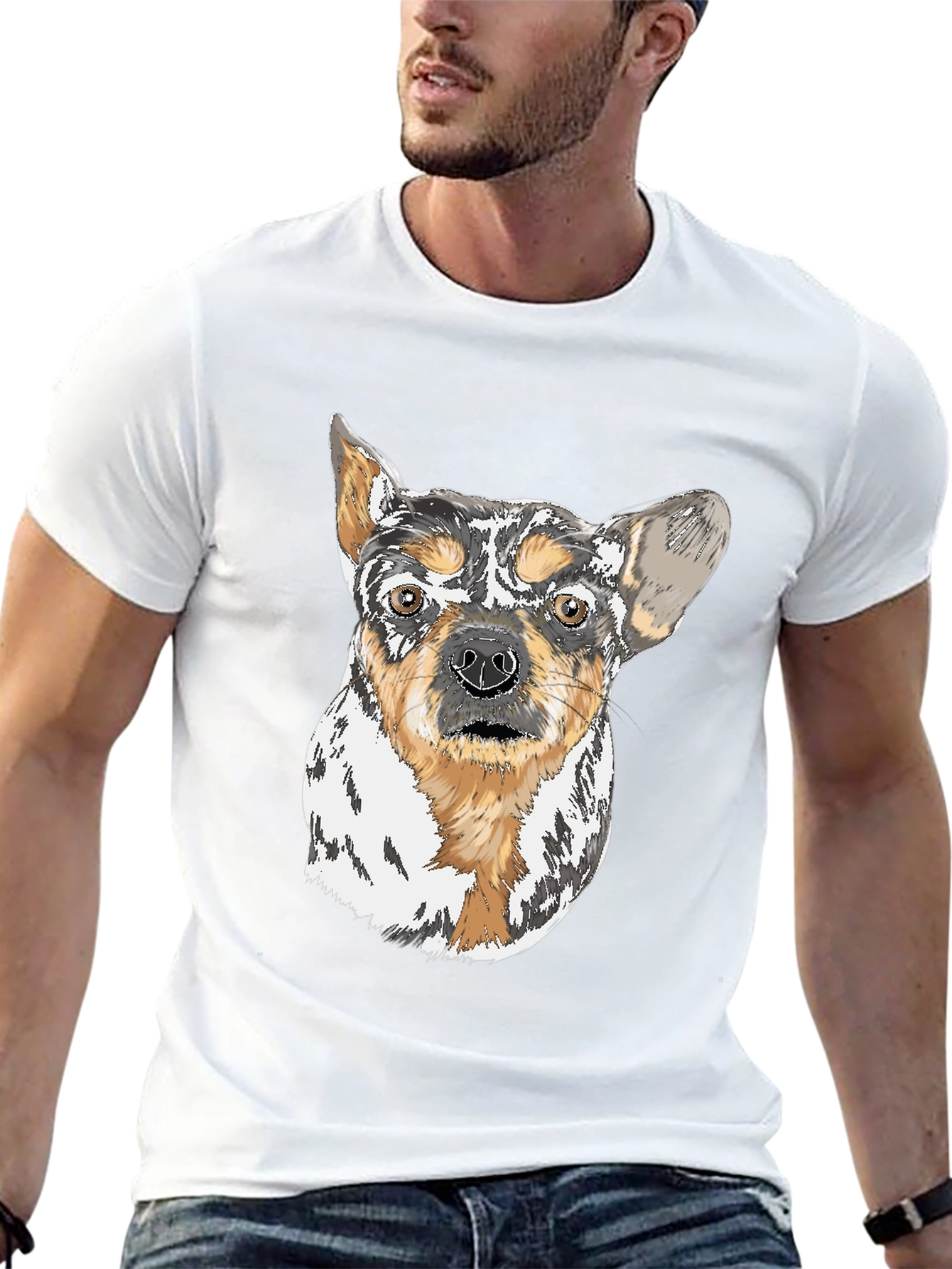 Dog Art Black T-Shirt - Unique Pet Lover Gift