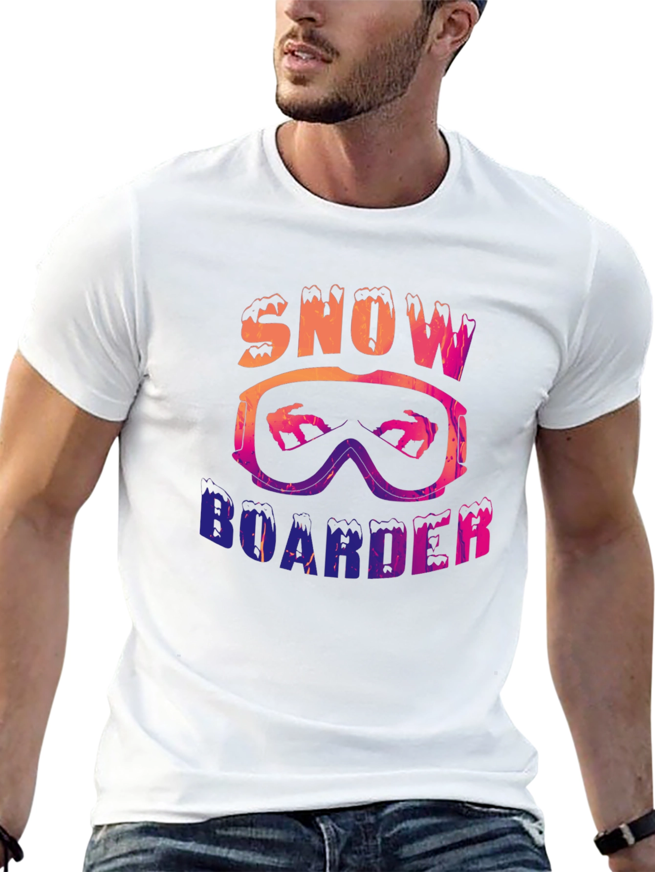 Snowboarder Graphic Tee - Black