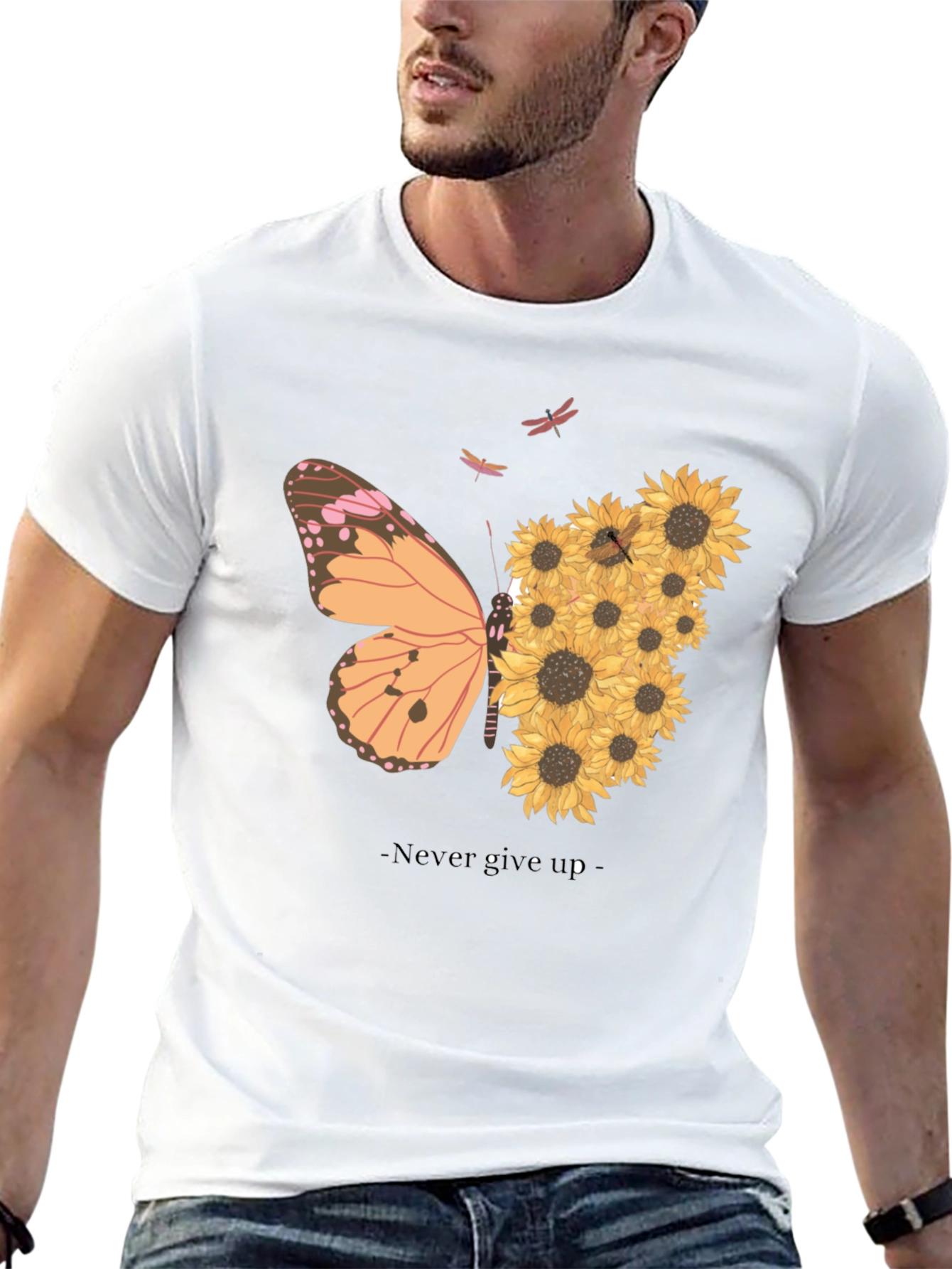 Butterfly Sunflower Graphic Tee