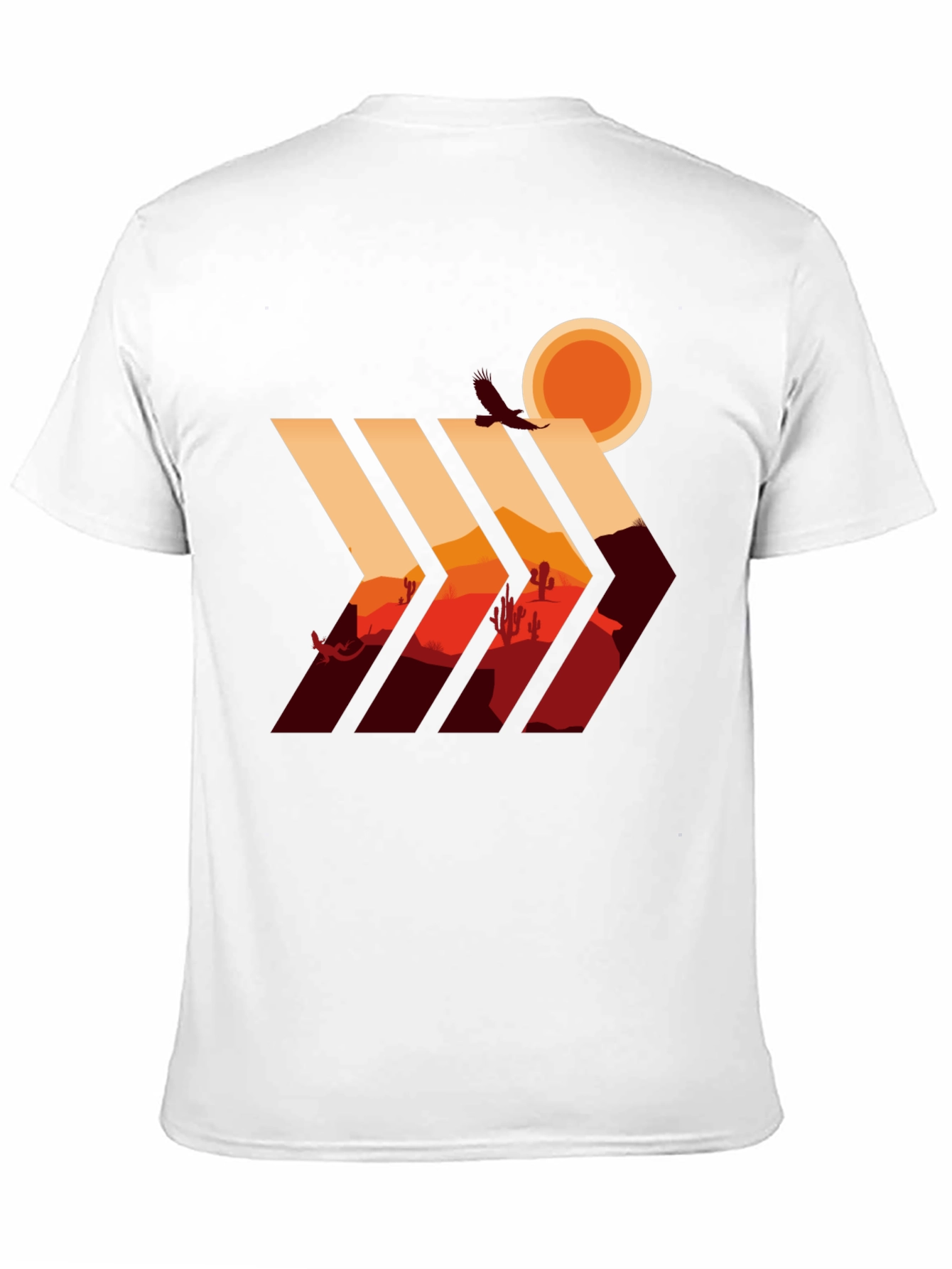 Desert Vista Graphic Tee - Stylish Mens Black T-Shirt