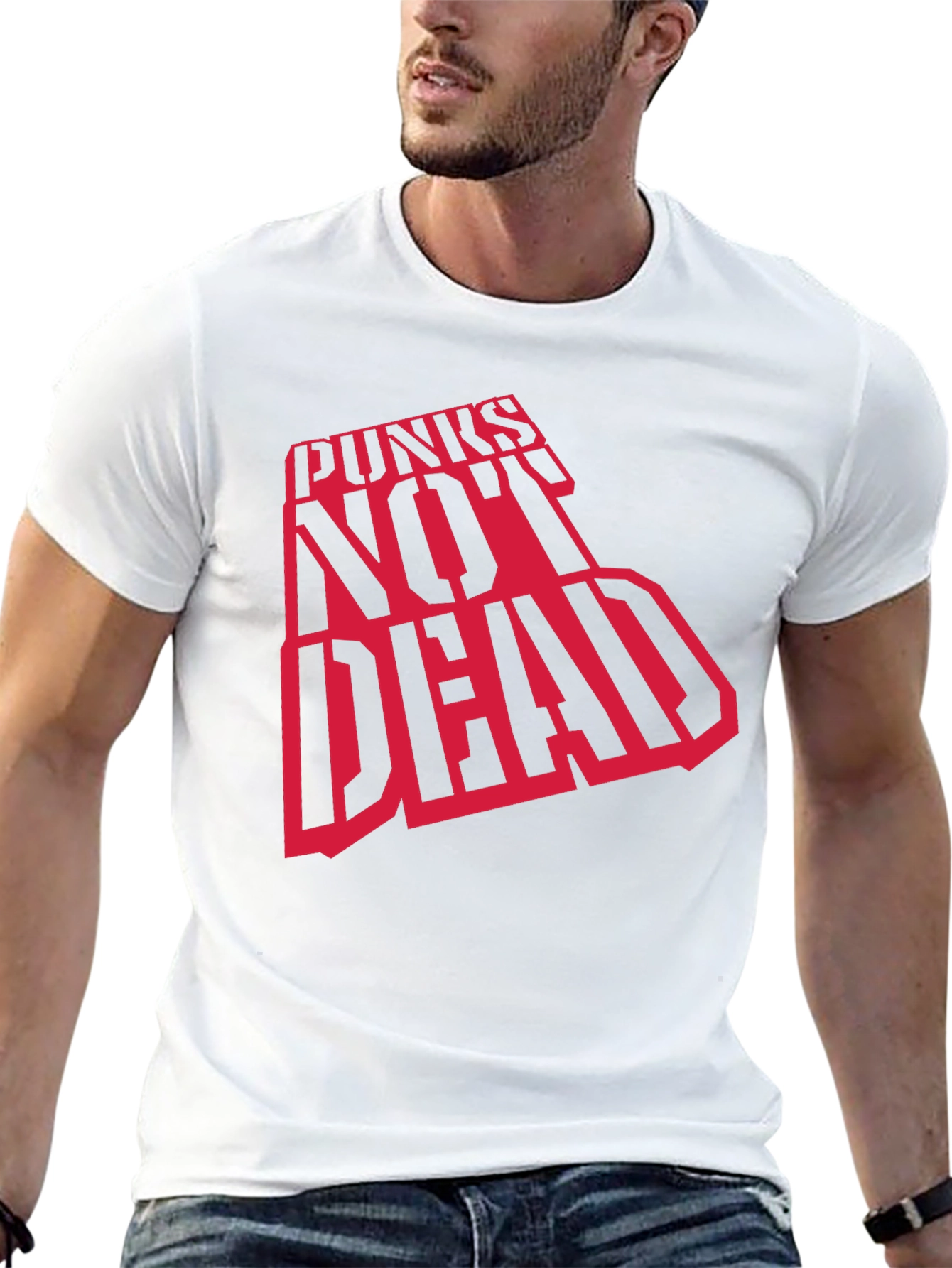 Punks Not Dead Graphic Tee - Black Cotton T-Shirt