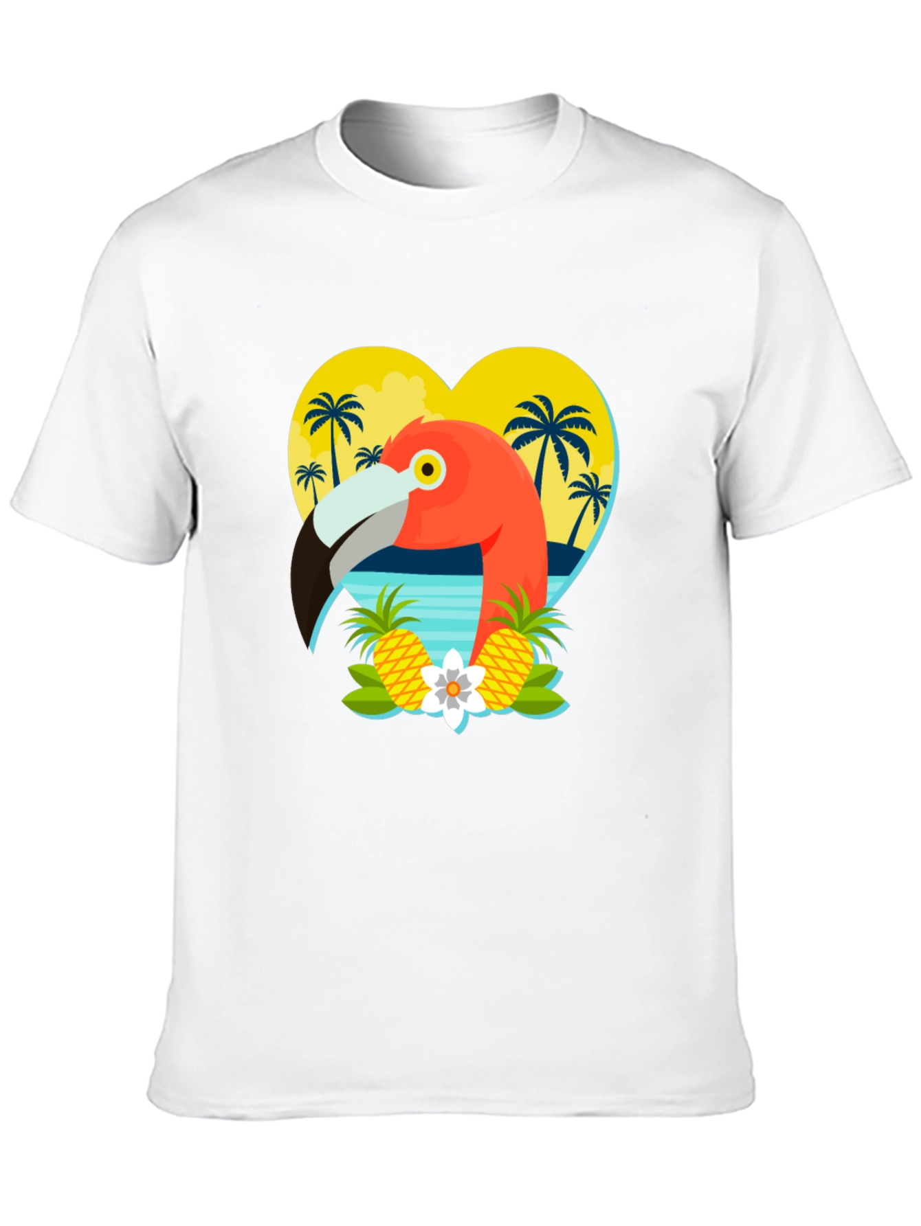 Tropical Flamingo Graphic T-Shirt