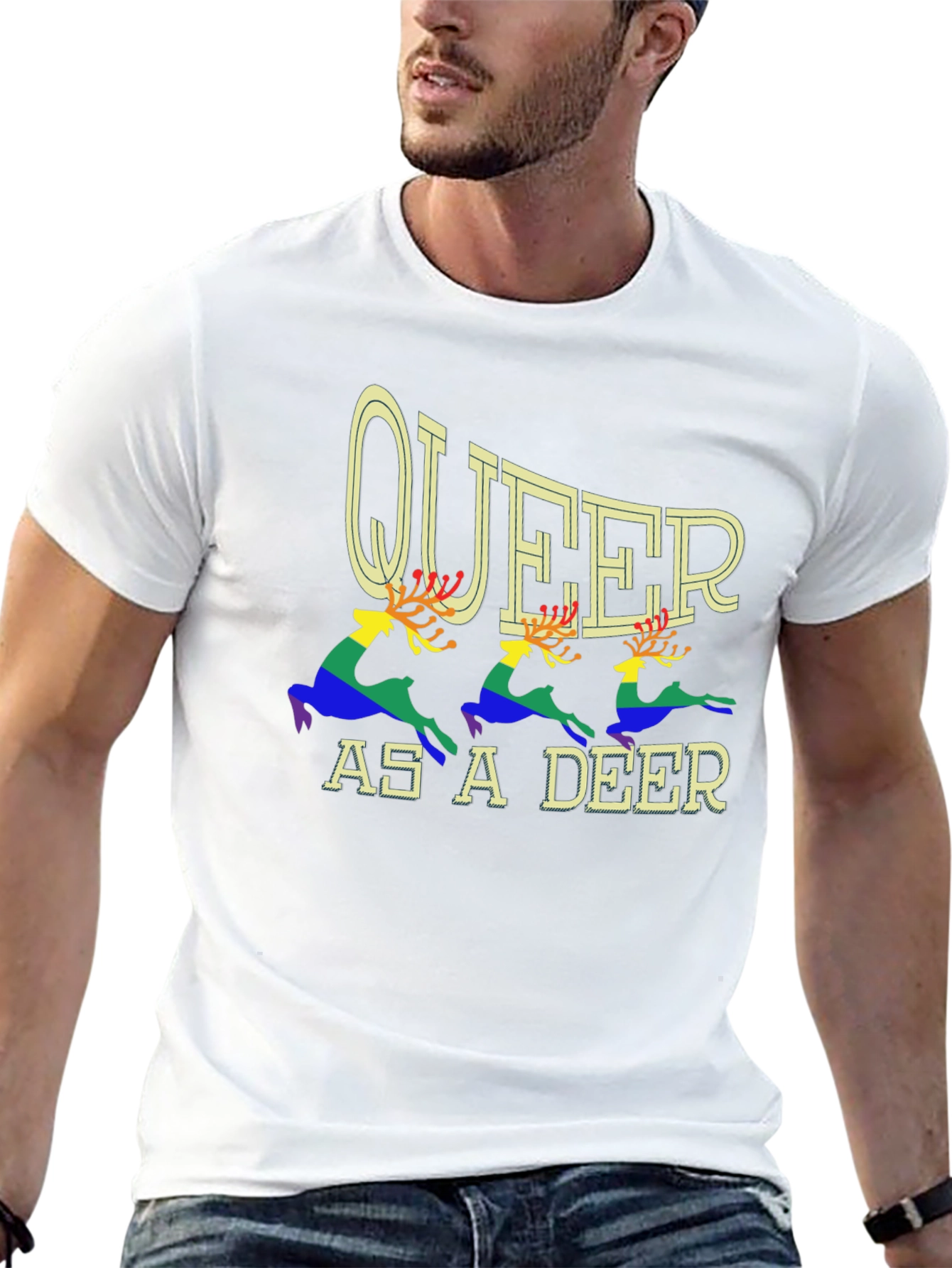 Queer As A Deer Pride T-Shirt