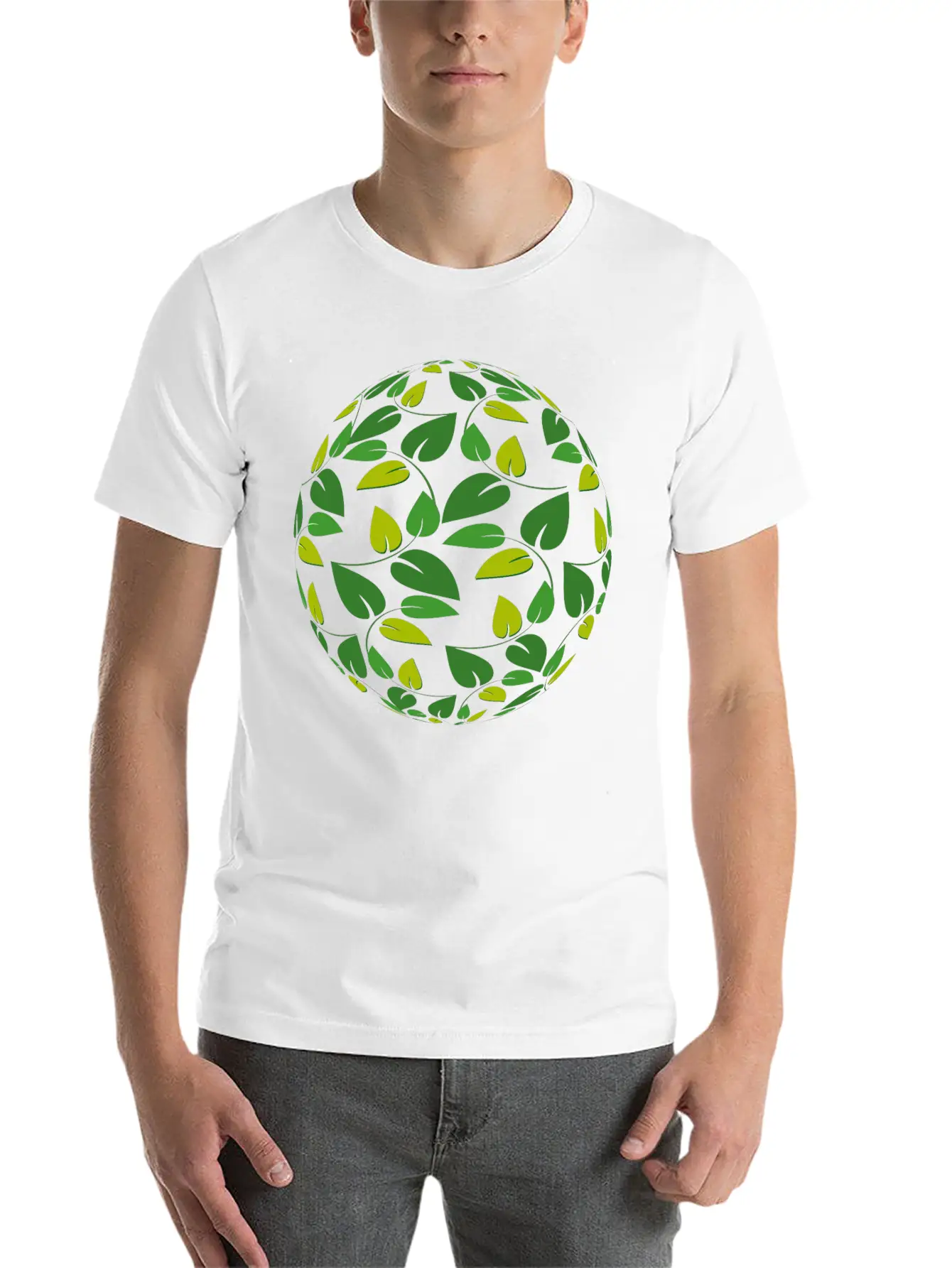 Leafy Sphere Unisex Casual T-Shirt – Clean Design For Daily Comfort