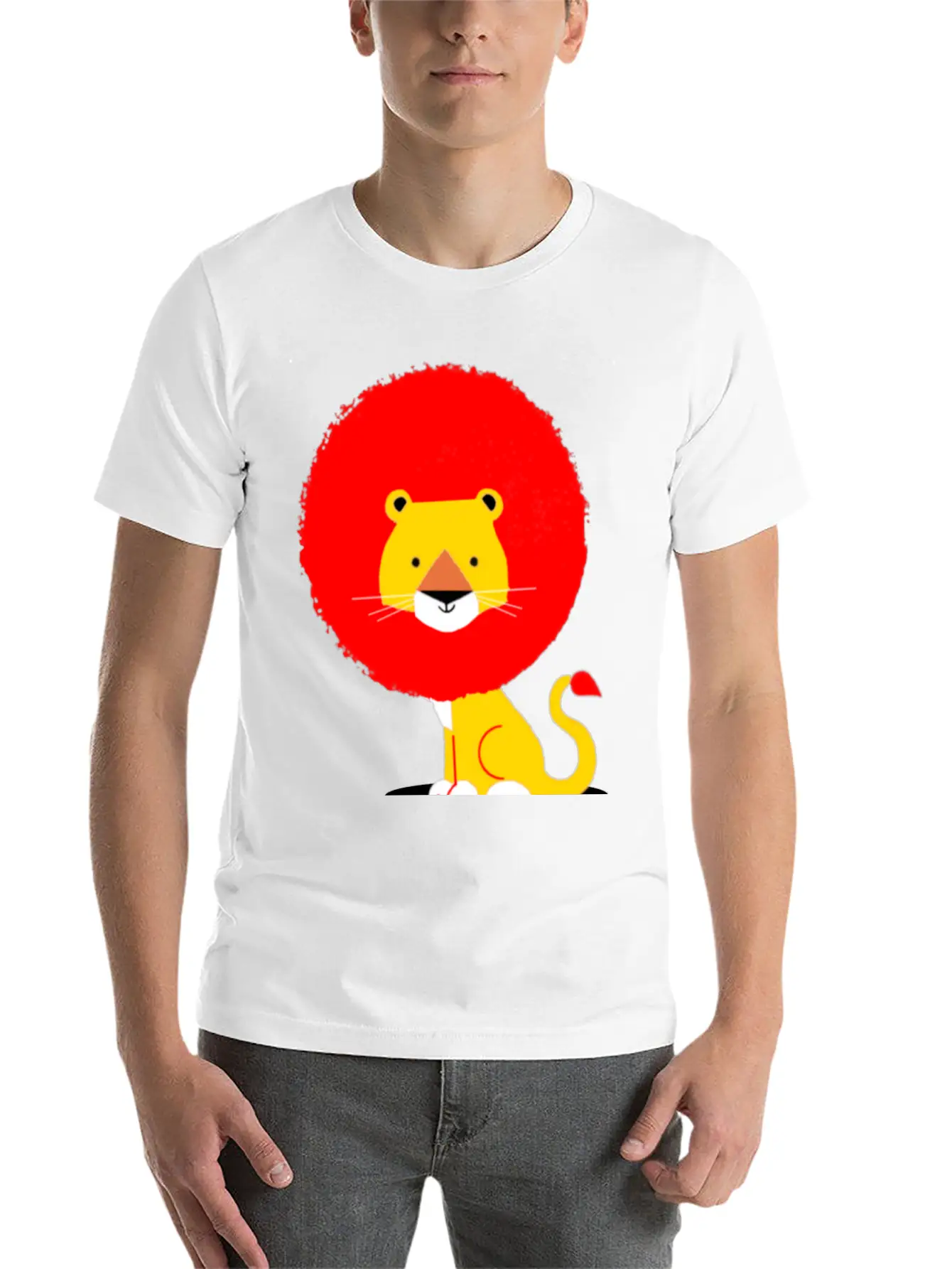 Lion Unisex Casual T-Shirt – Clean Design For Daily Comfort