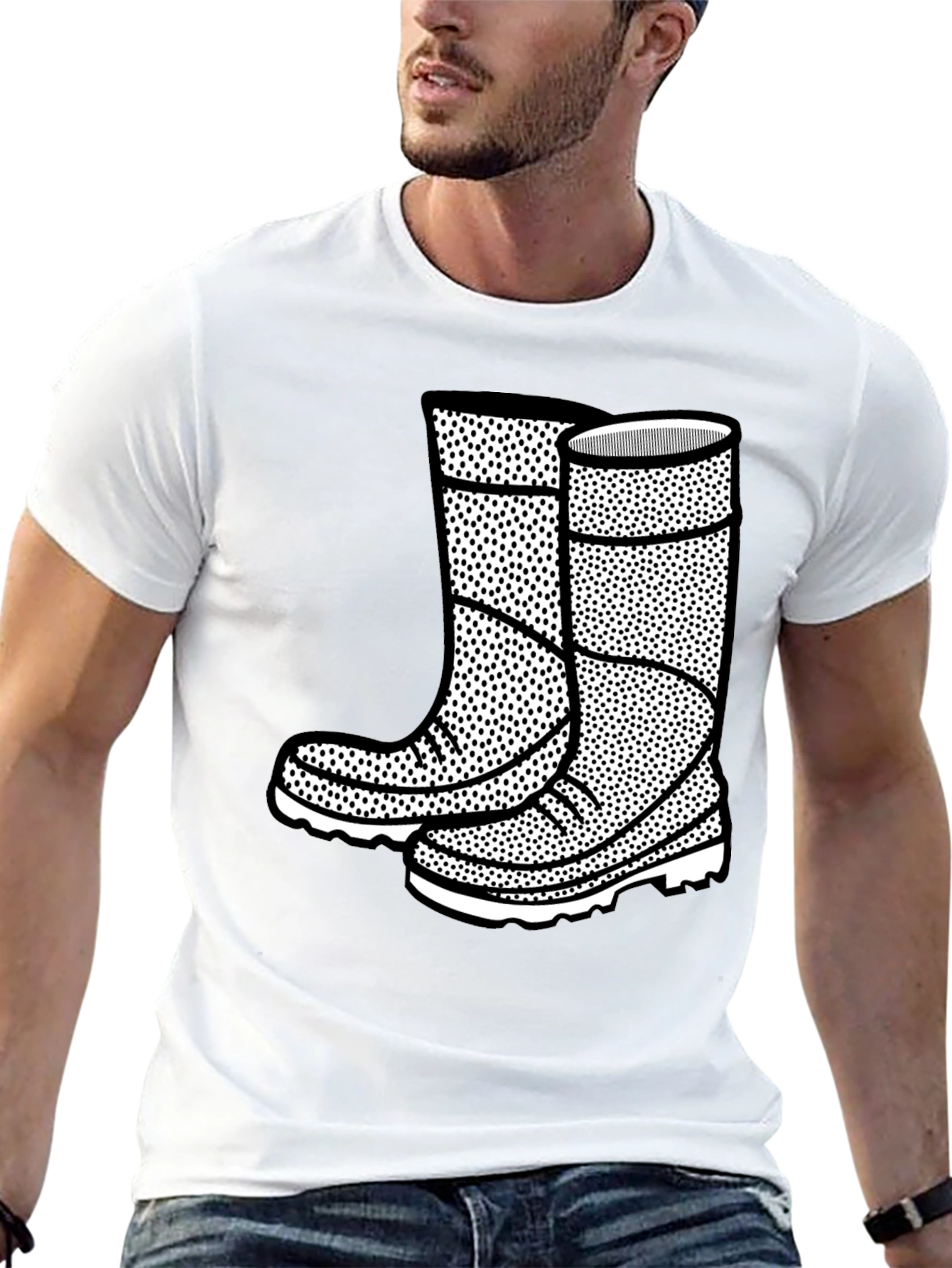 Boots Graphic Black T-Shirt
