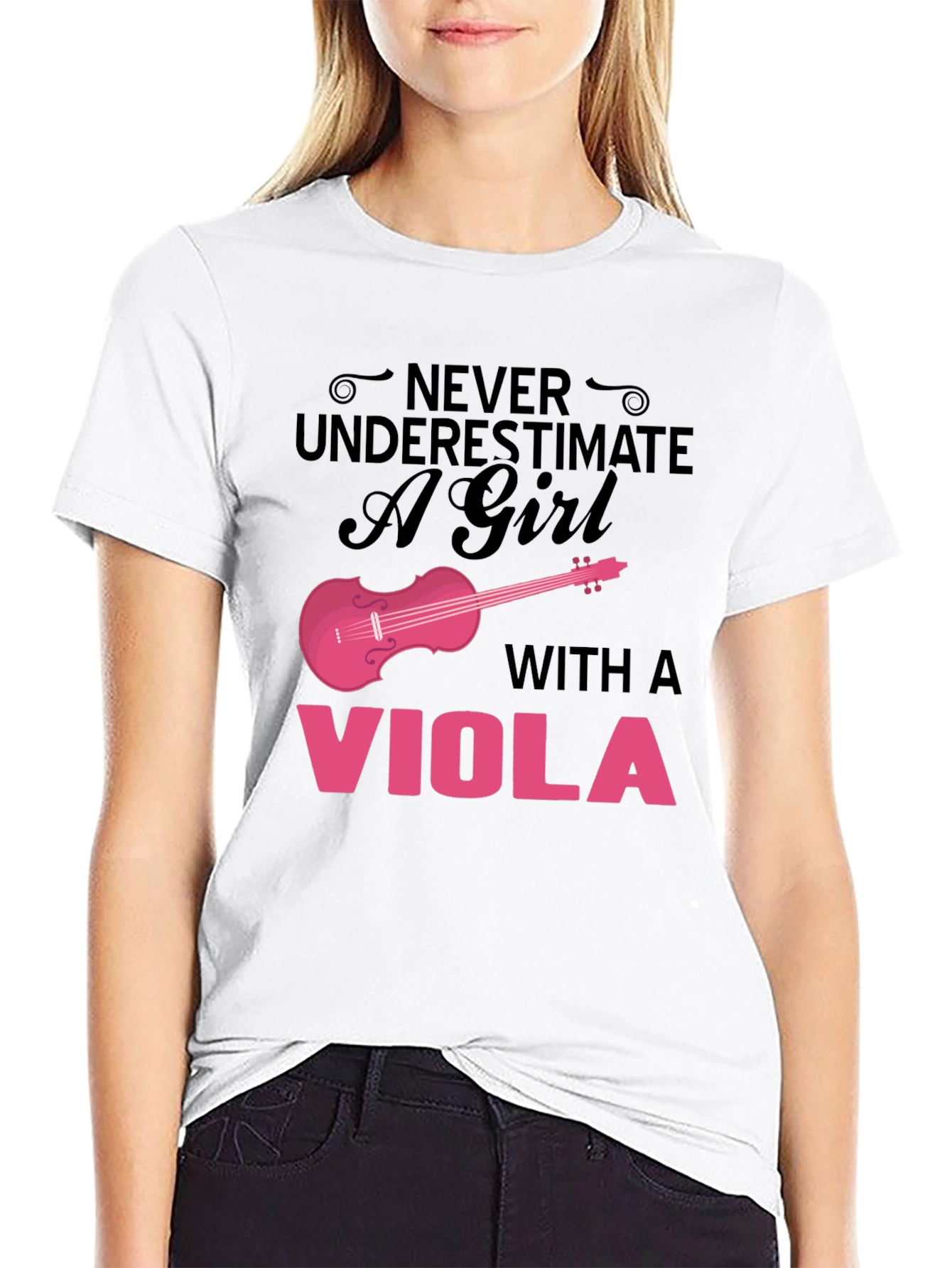 Never Underestimate a Girl with a Viola T-Shirt