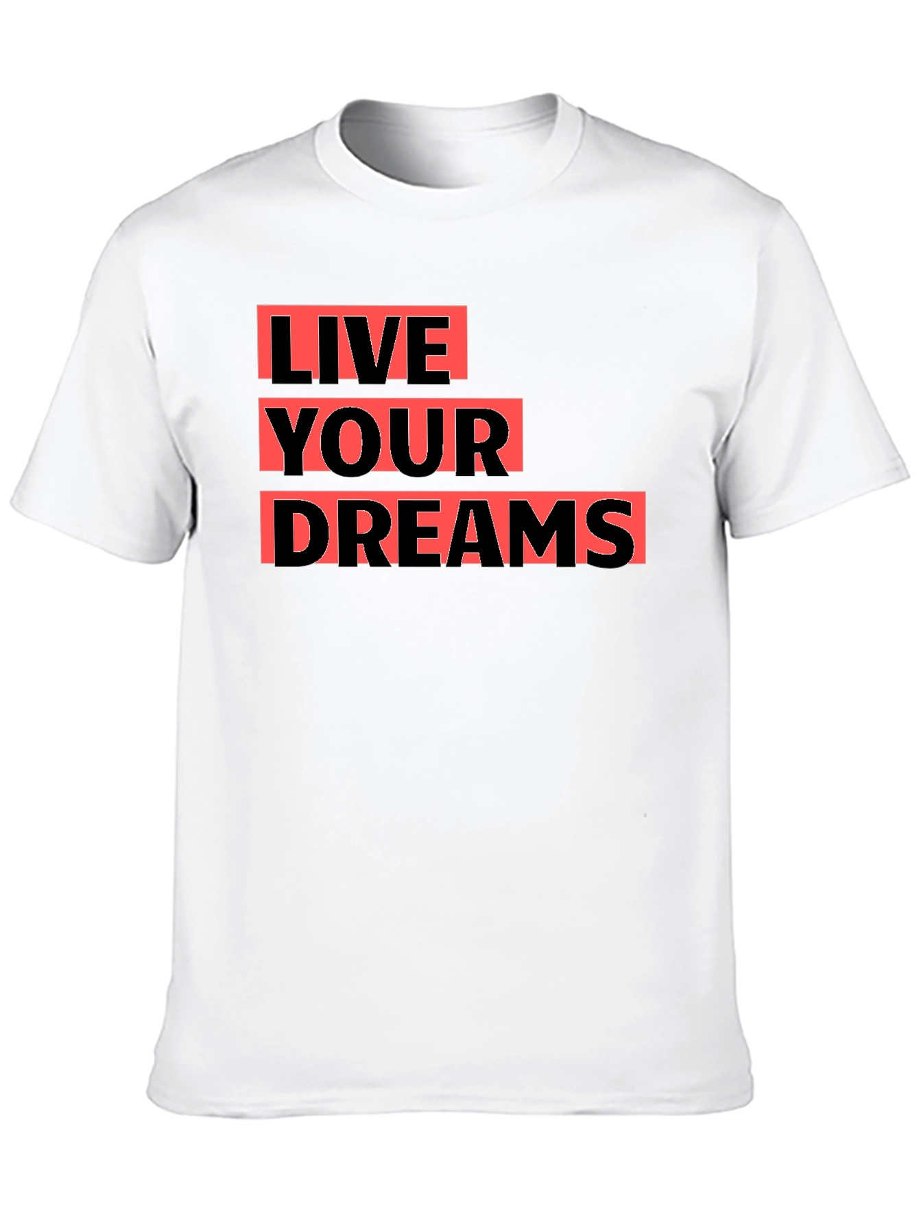 Live Your Dreams Graphic Tee - Black Cotton T-Shirt