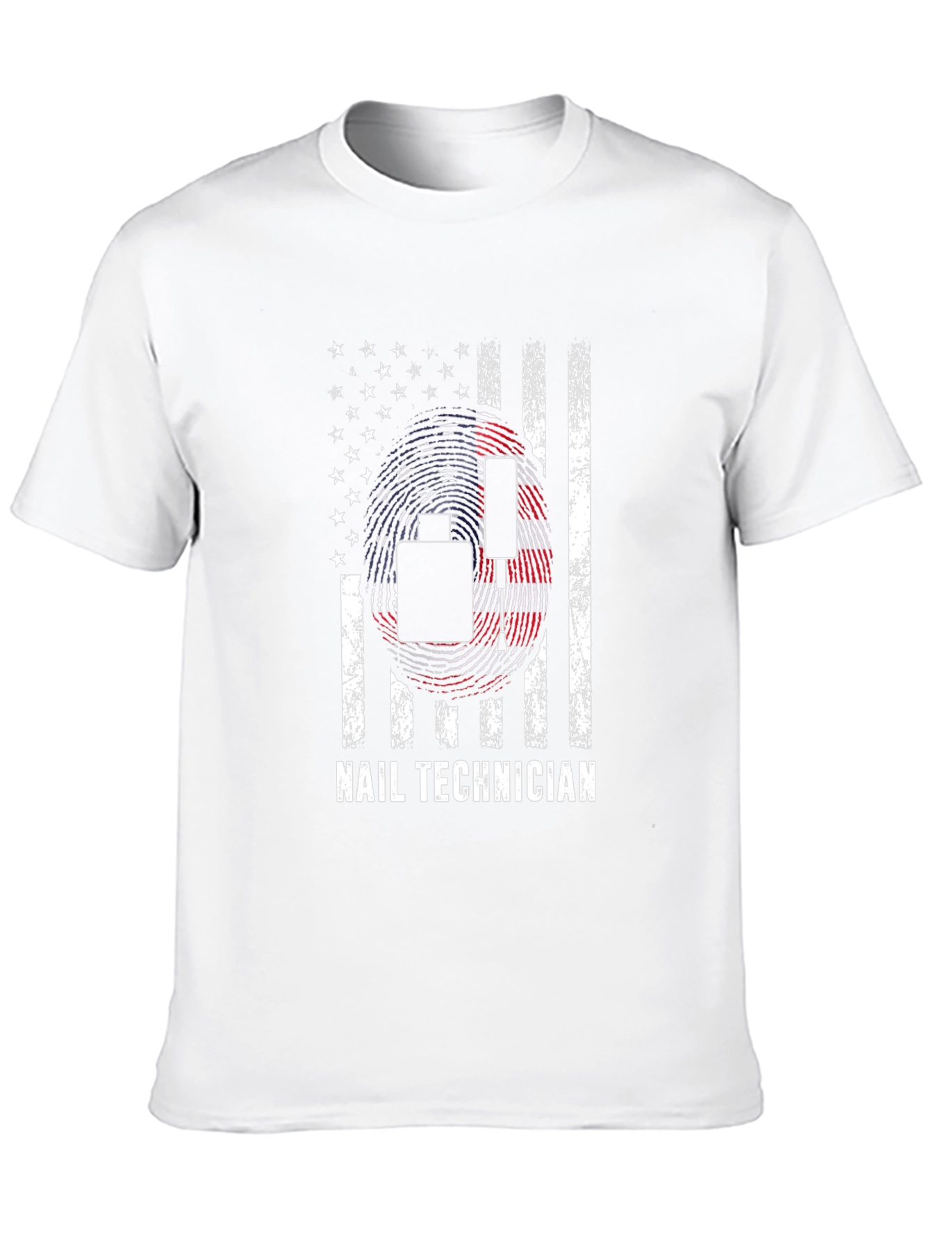 Nail Technician American Flag Graphic T-Shirt