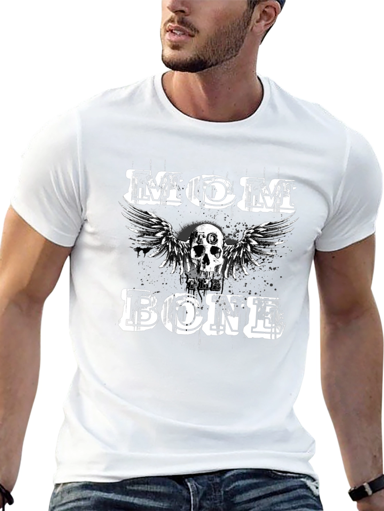Mom To The Bone Graphic Tee - Black