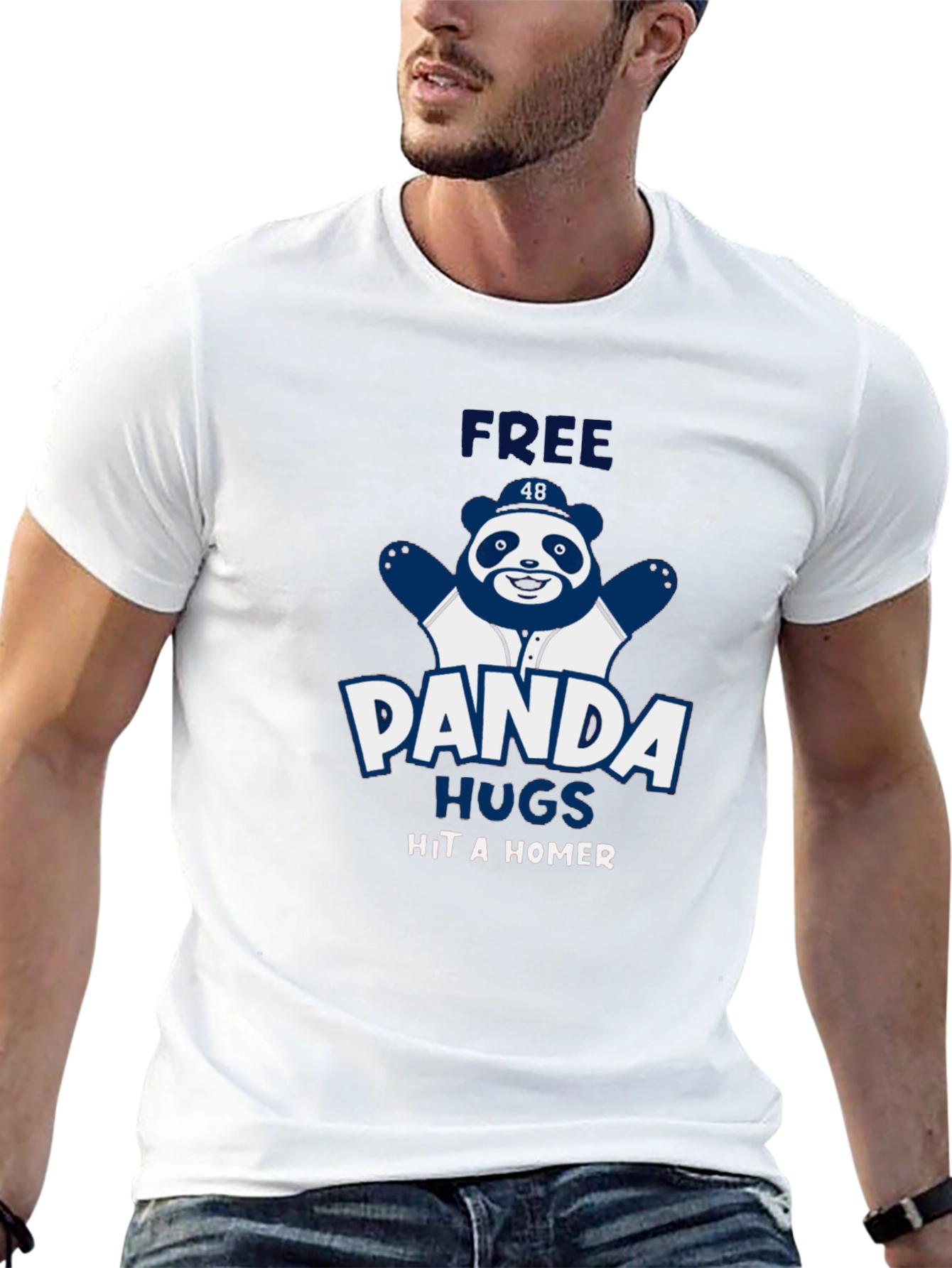 Panda Hugs Hit a Homer T-Shirt