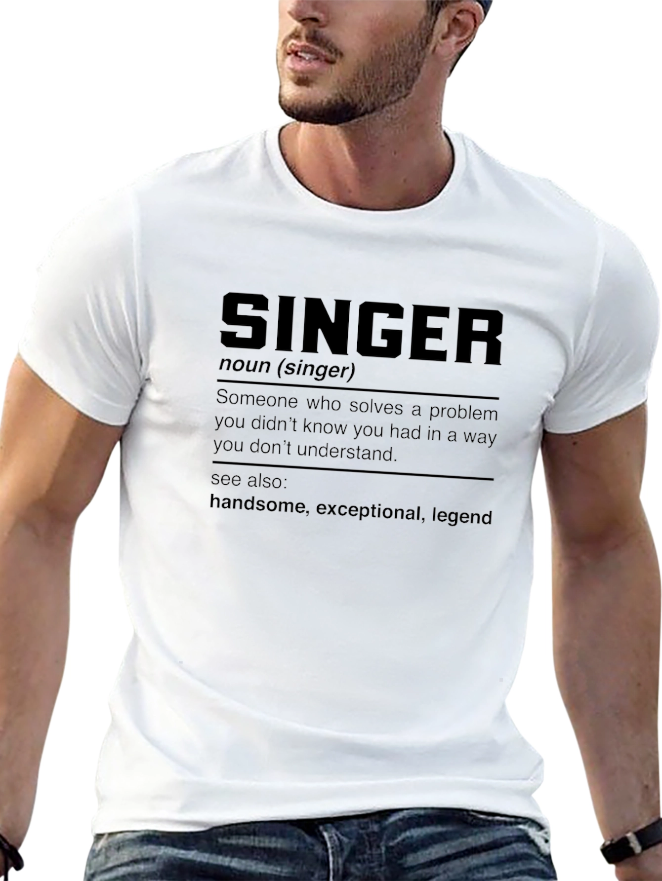 Singer Definition Black T-Shirt