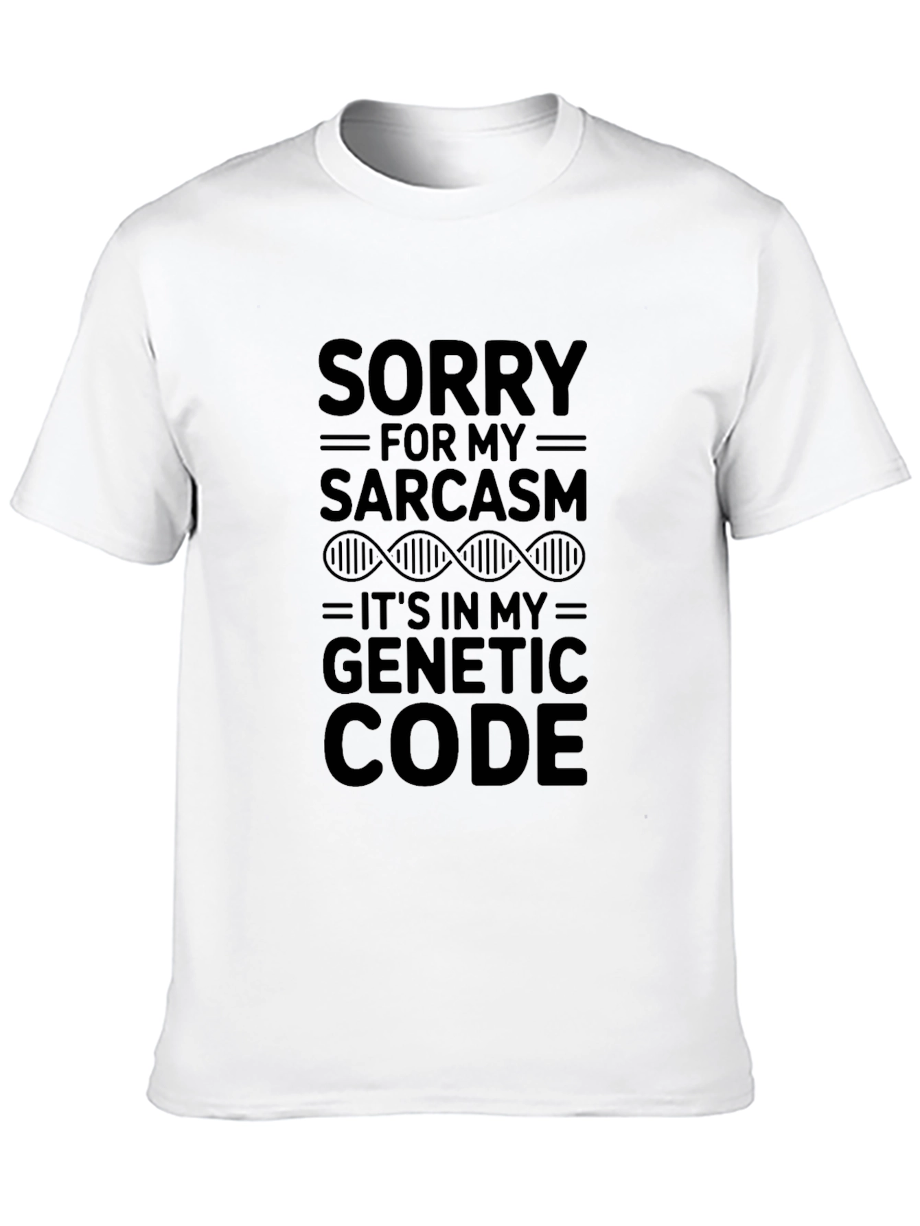 Sarcasm Genetic Code Graphic Tee - Black