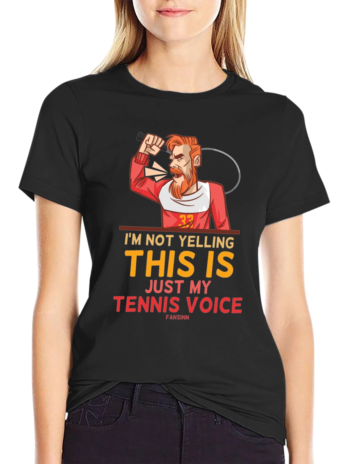 Funny Tennis Voice Graphic Tee