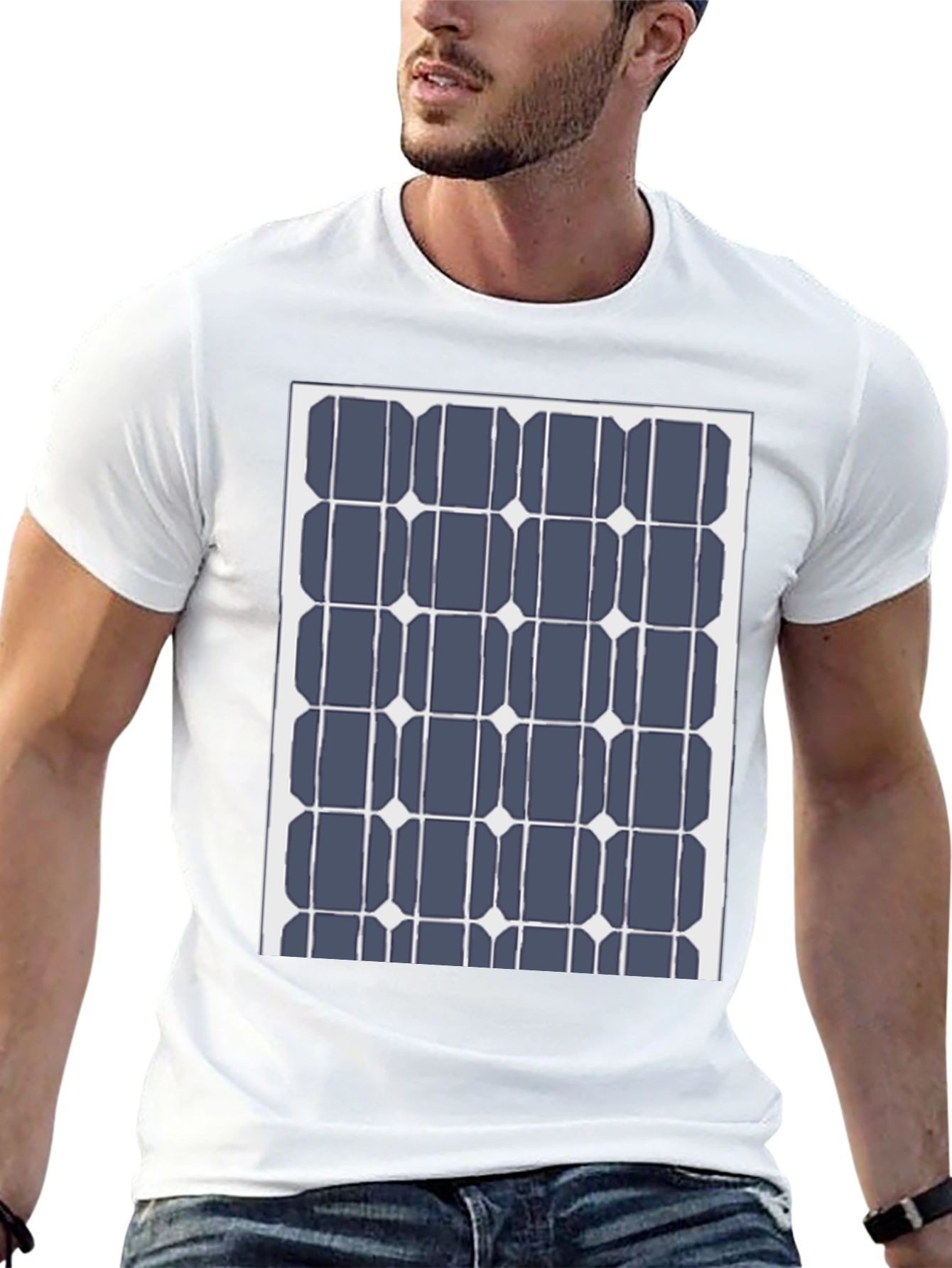Solar Panel Grid Black Tee