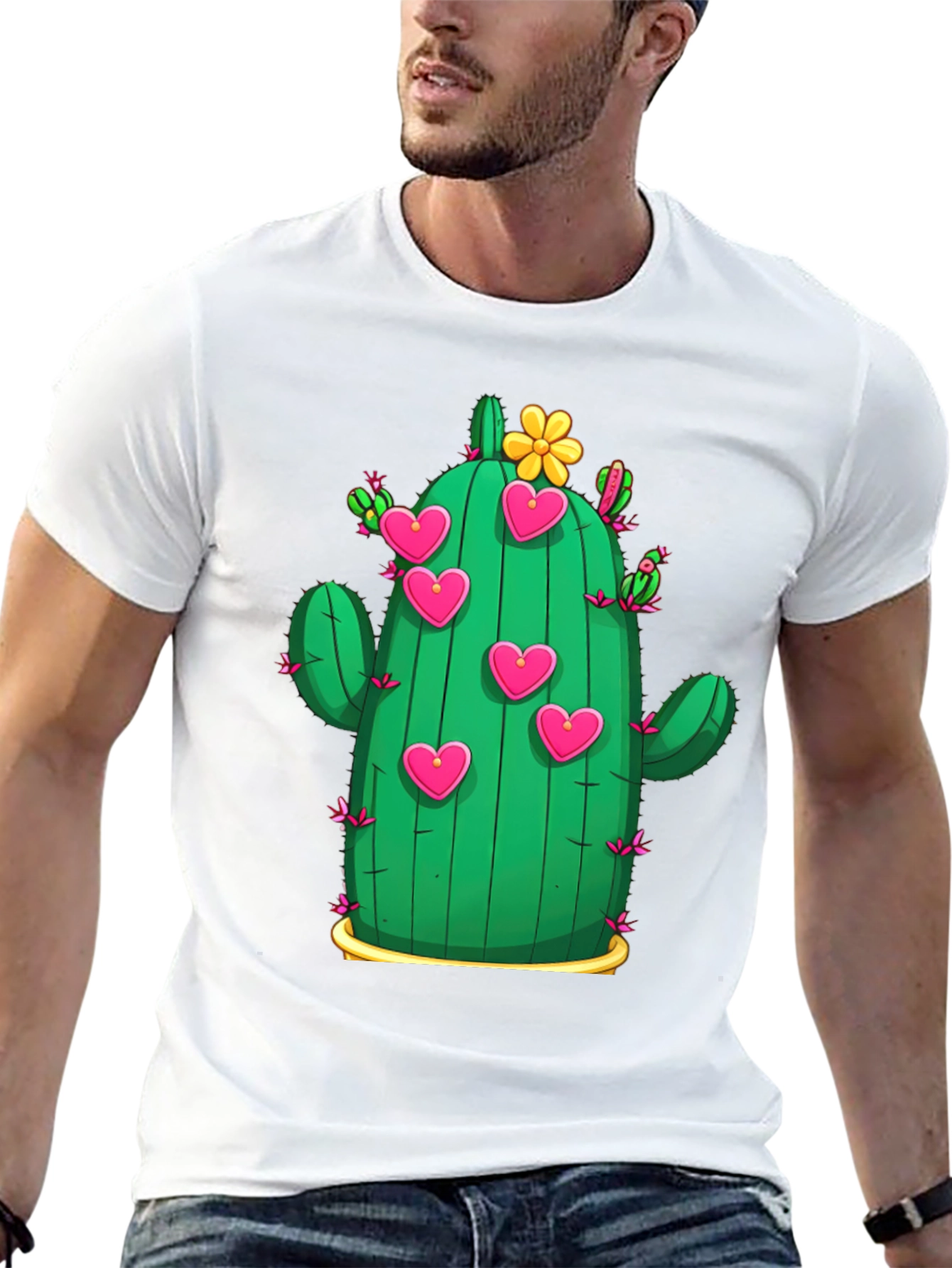 Cactus Heart T-Shirt - Trendy Graphic Tee