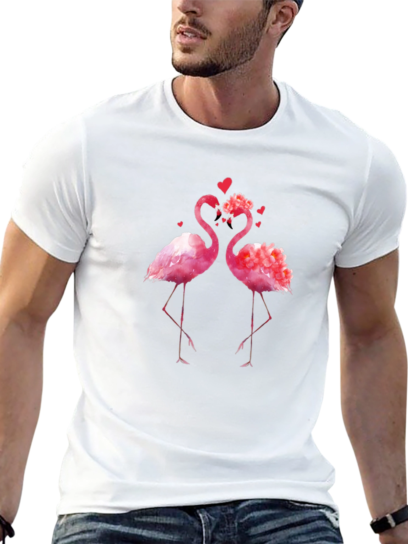 Flamingo Love Graphic T-Shirt