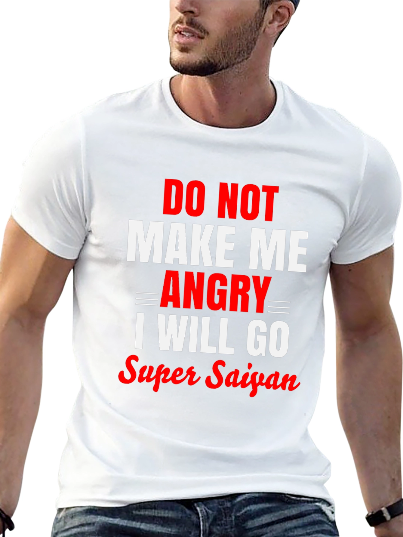 Do Not Make Me Angry Super Saiyan Black T-Shirt