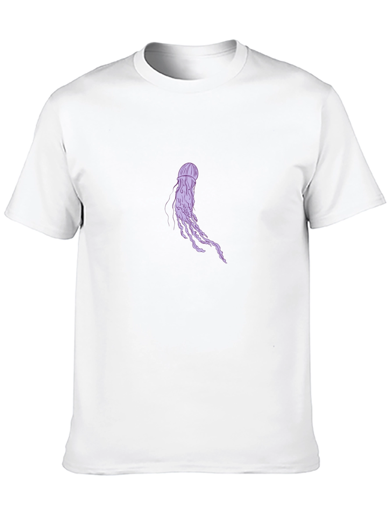 Jellyfish Graphic Tee - Black Cotton Casual T-Shirt