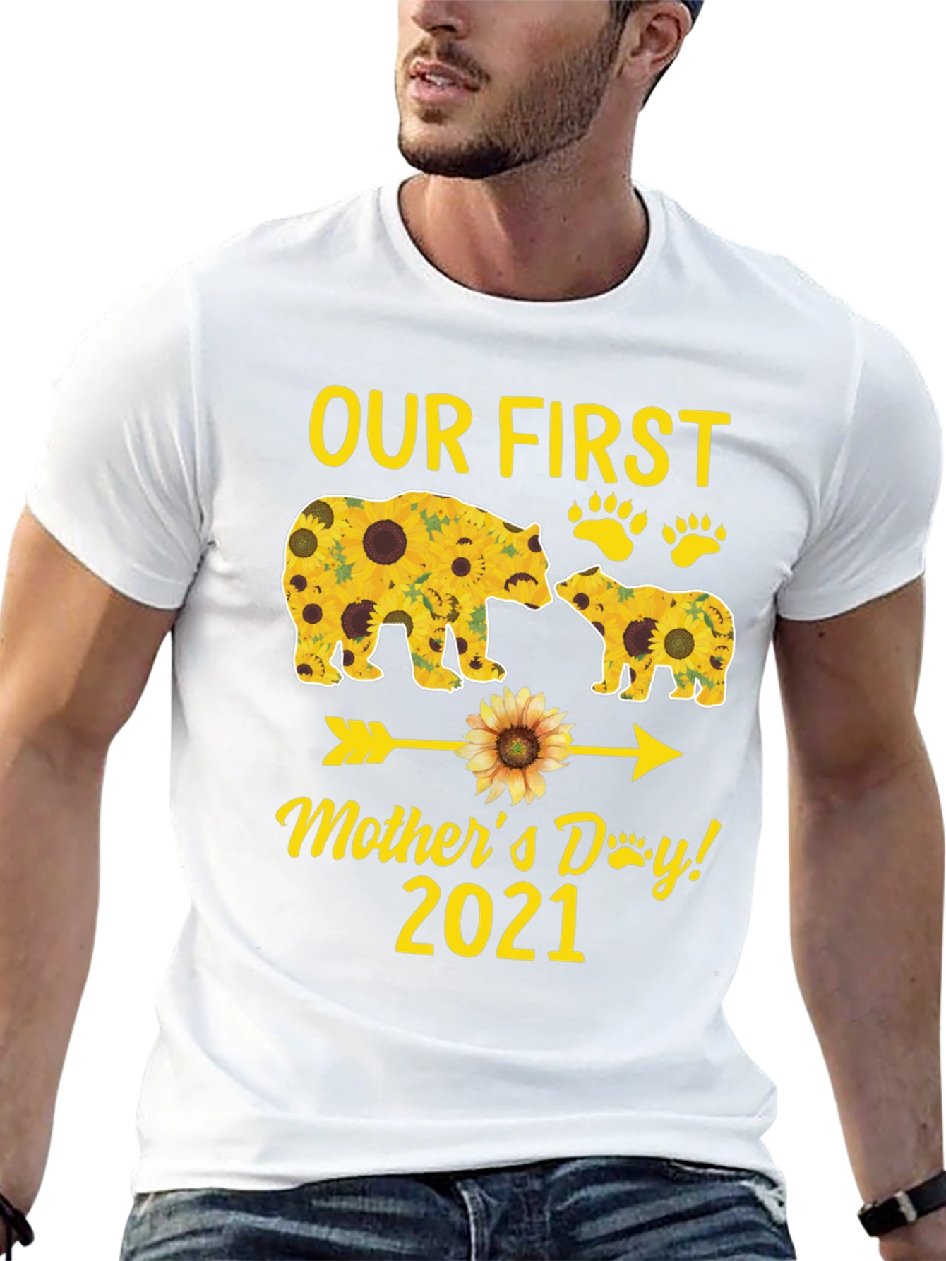 Our First Mothers Day 2021 Bear Sunflower T-Shirt