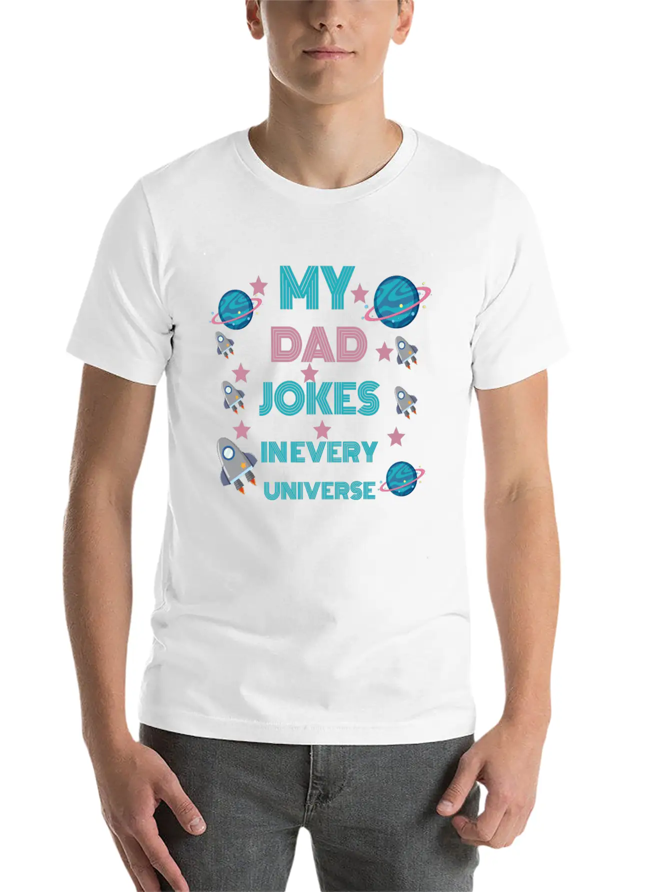 My Dad Jokes In Every Universe Unisex Casual T-Shirt – Clean Design For Daily Comfort