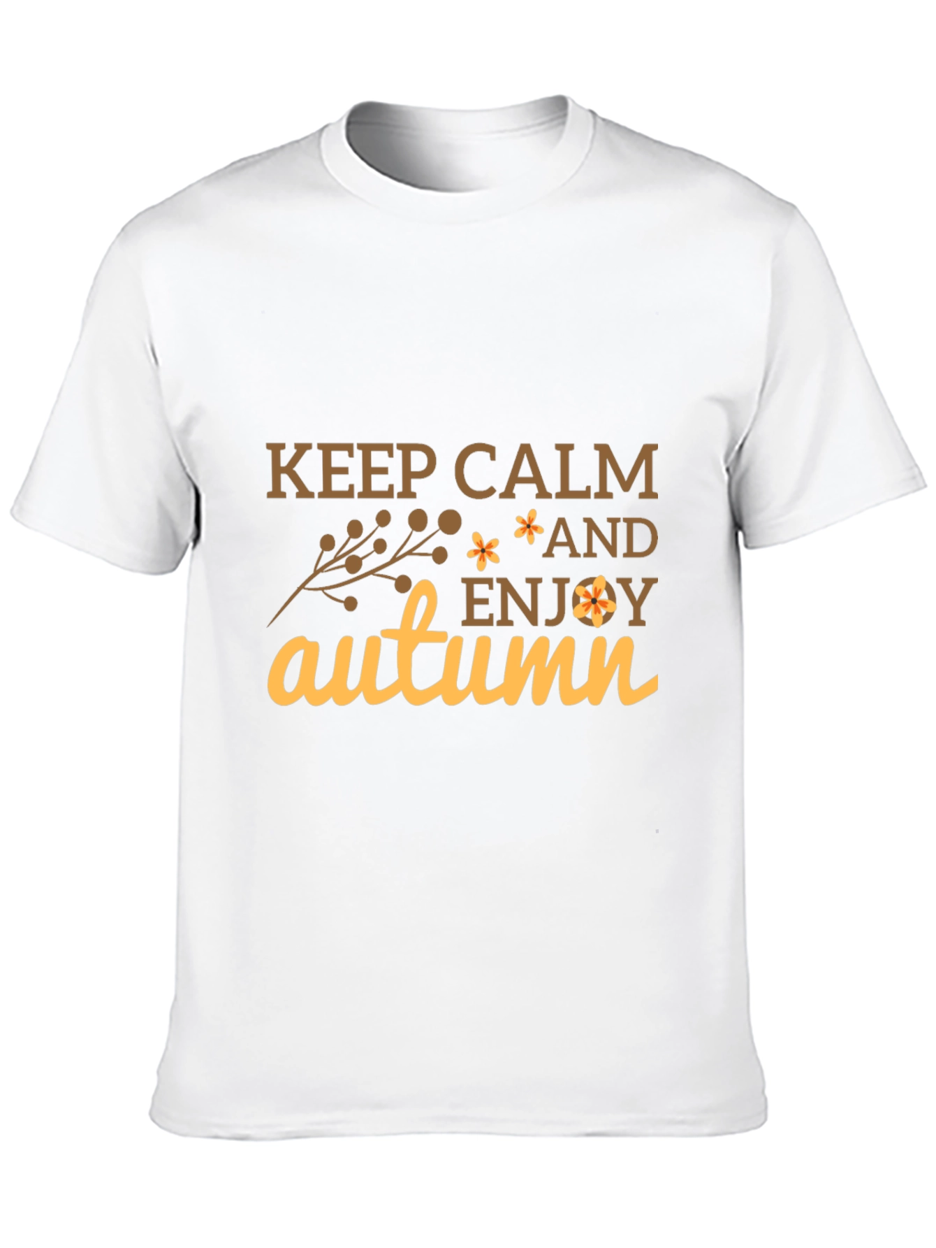 Keep Calm and Enjoy Autumn Black Graphic T-Shirt