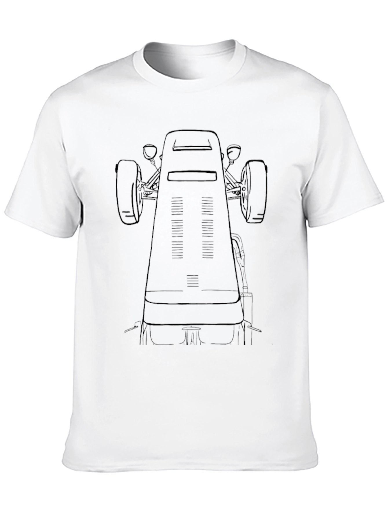 Black Car Sketch T-Shirt: Stylish Automotive Apparel