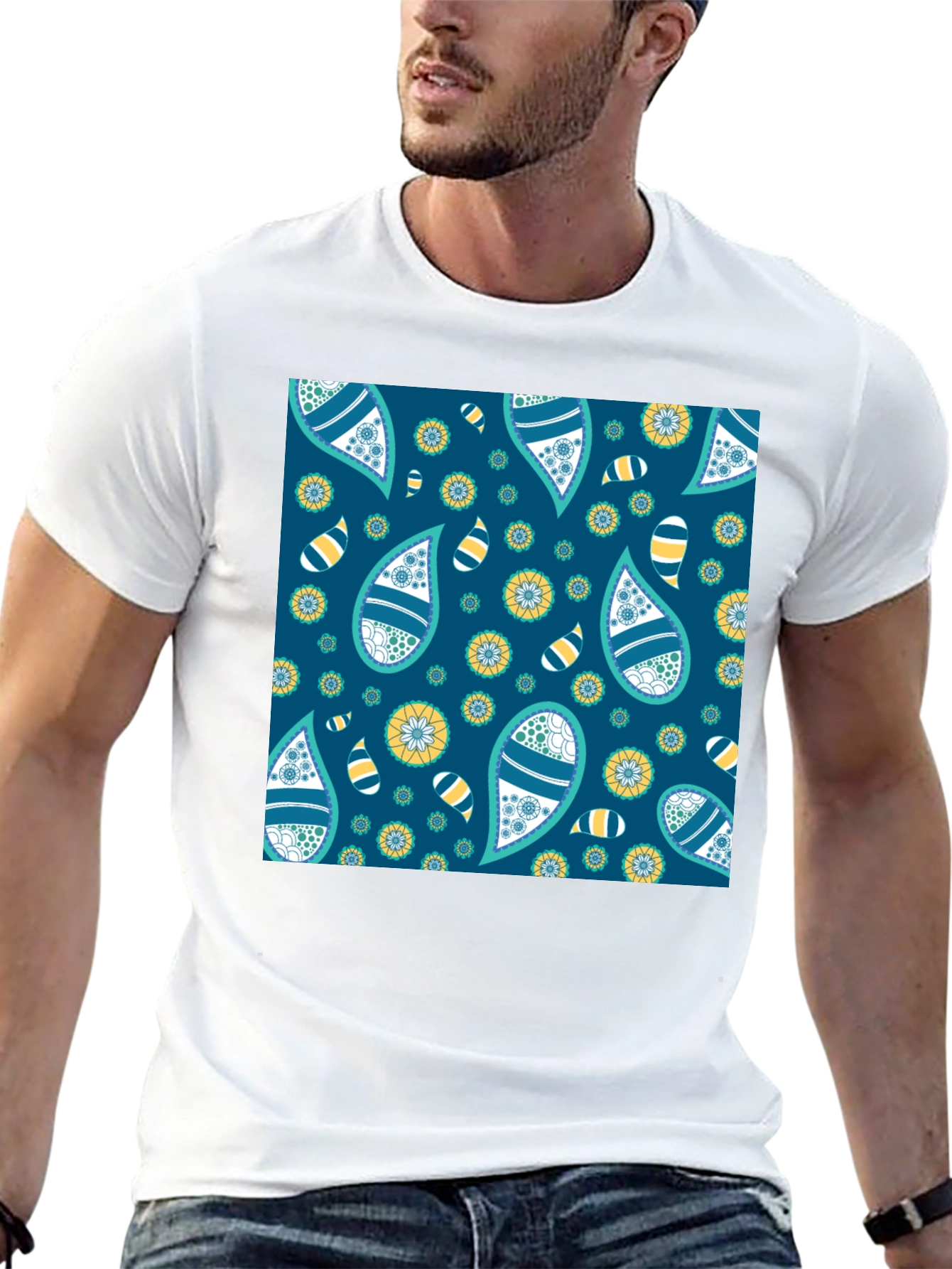 Paisley Pattern T-Shirt: Stylish Casual Wear