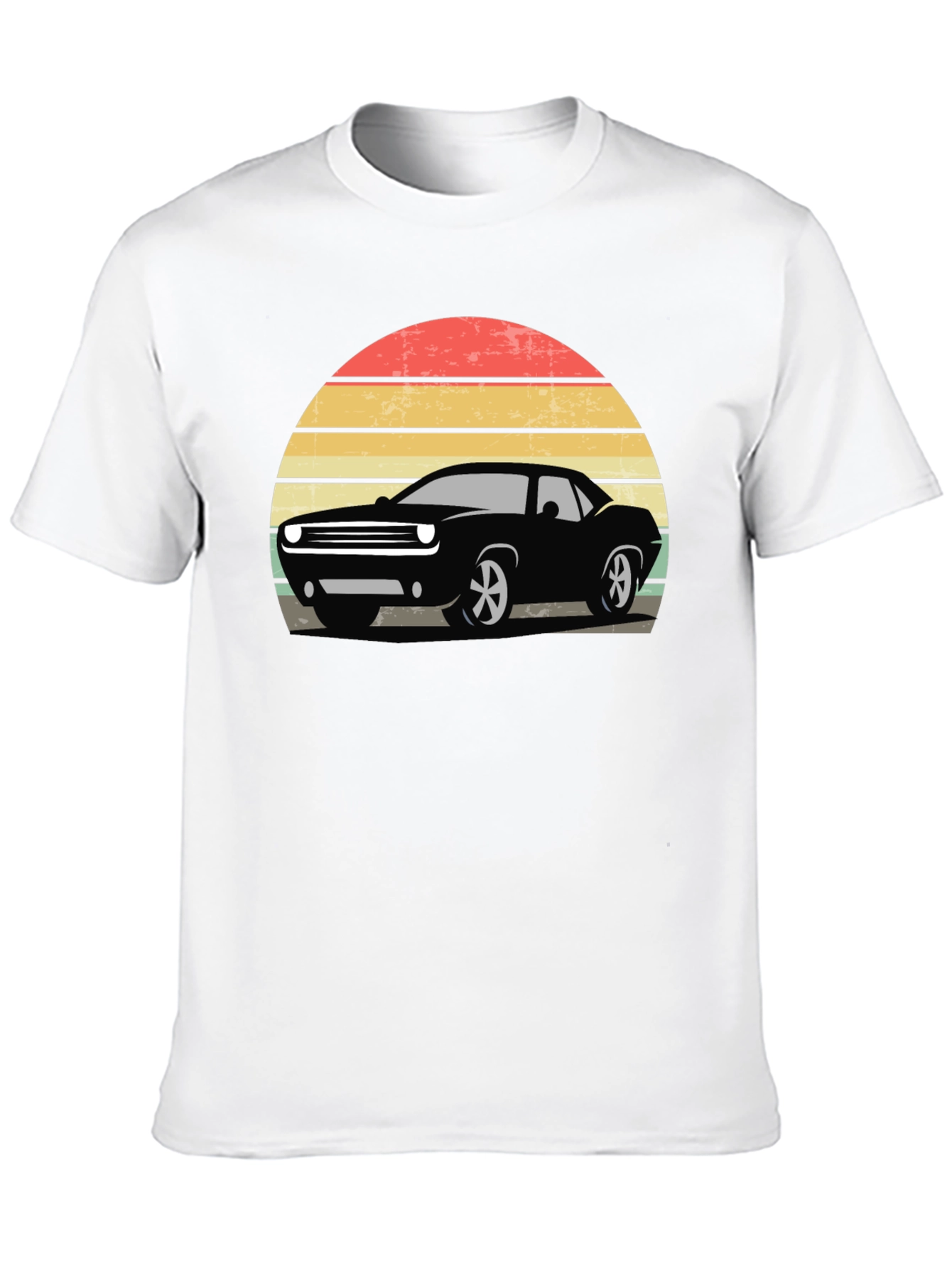 Retro Car Sunset Graphic T-Shirt