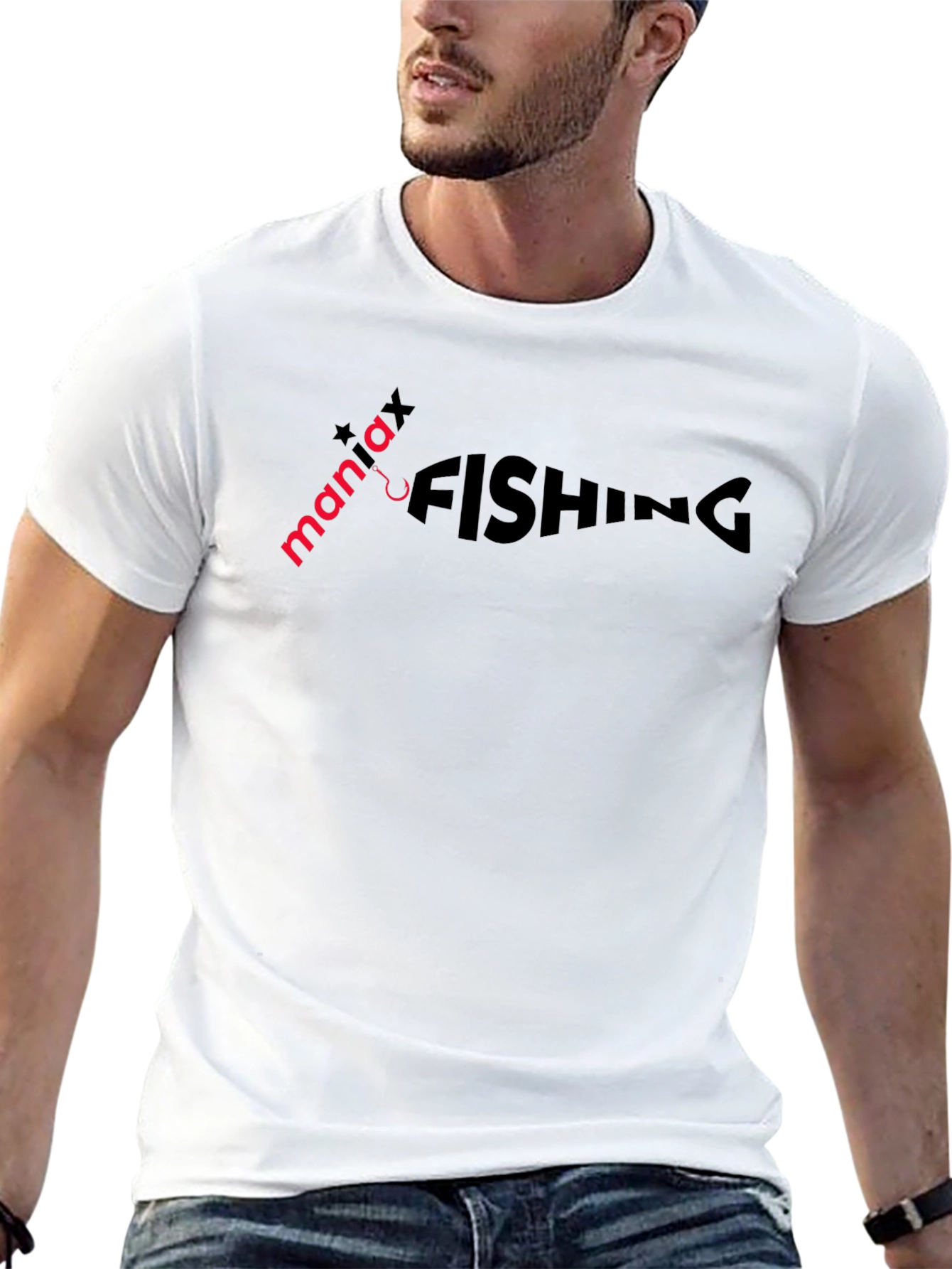 Maniax Fishing Graphic Tee - Black