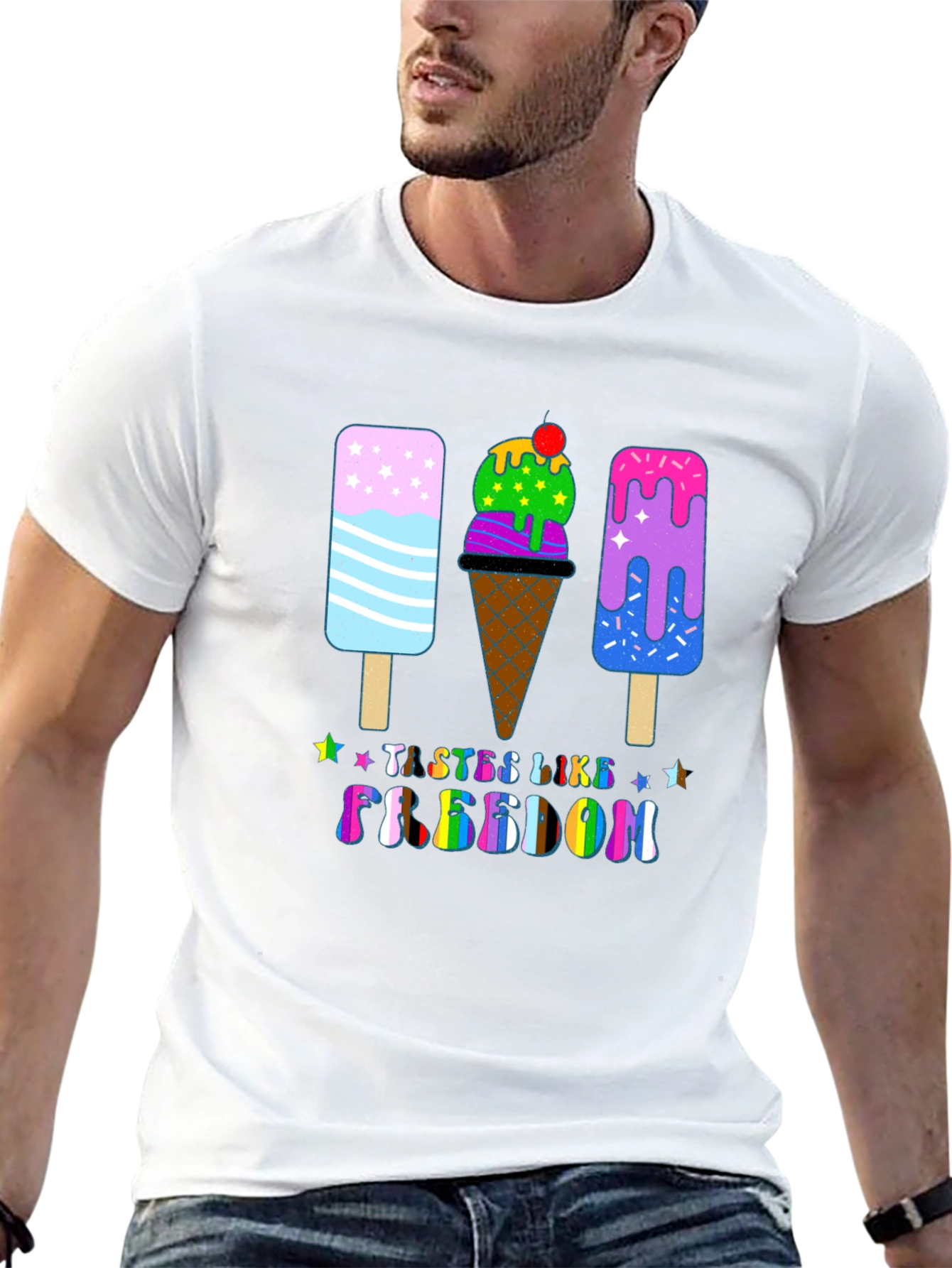Tastes Like Freedom Ice Cream Graphic Tee