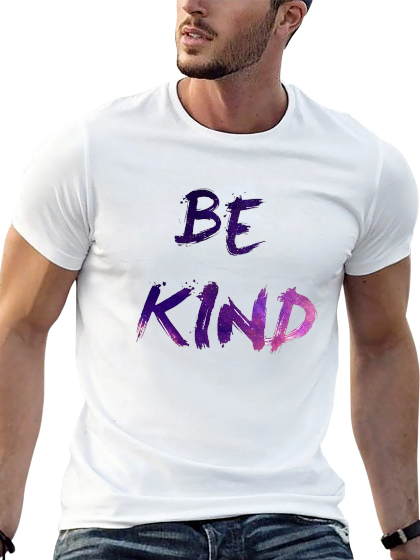 Be Kind Galaxy Design Graphic T-Shirt