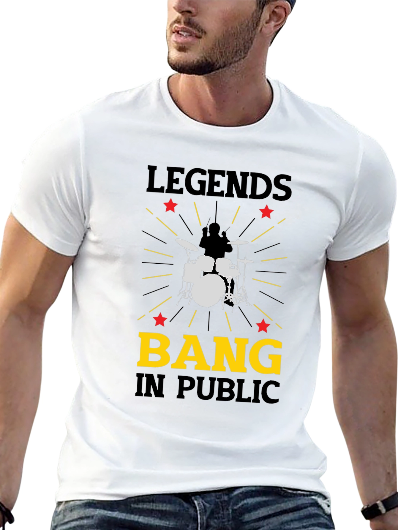 Legends Bang In Public T-Shirt - Drummer Music