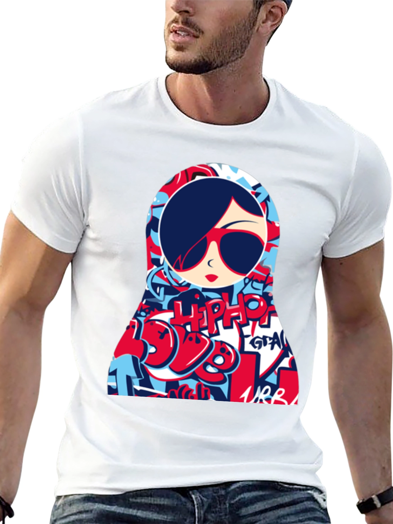 Cool Graphic Tee - Matryoshka Doll Design